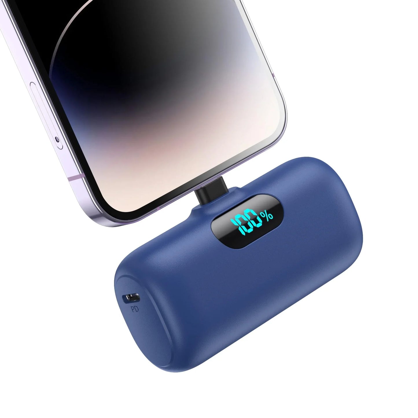 Mini Portable Charger for iPhone,Upgraded 5000mAh PD Fast Charging Battery Pack,LCD Display Cute Power Bank Portable Phone Charger for iPhone 14/14 Pro Max/13/13 Pro/12 Pro/11/XS/XR/X/8/7/6-Black - Jlhbookstore.store