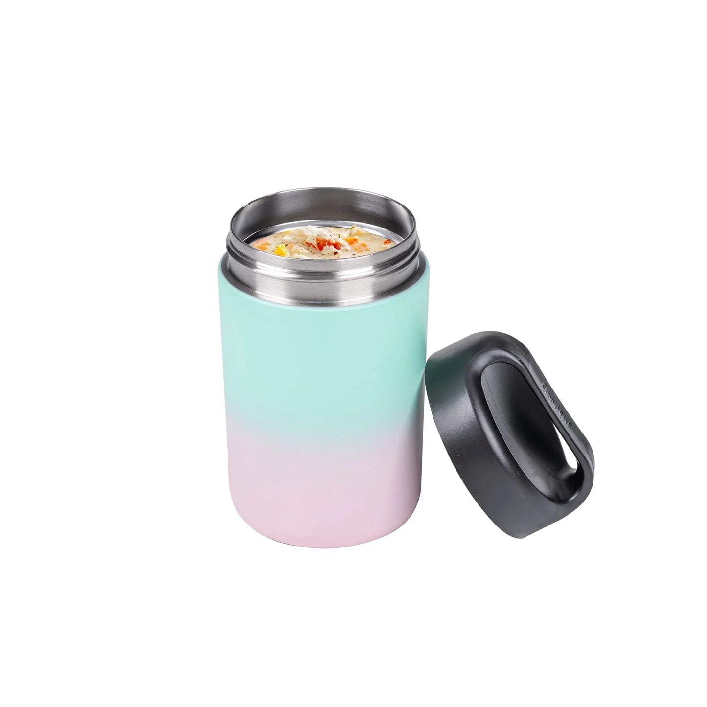 Goodful Stainless Steel Food Jar, Double Wall Vacuum Sealed Insulated Food Storage Container with Carry Handle Lid, 16-Ounce, Gray - Jlhbookstore.store