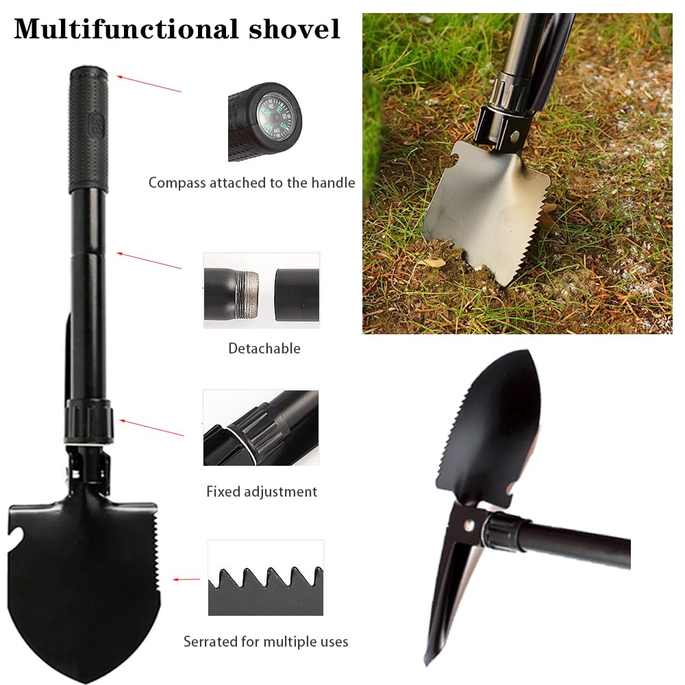 Roadside Assistance Emergency Kit - Car Emergency Kit with Jumper Cables (Upgraded) Emergency Roadside Kit for Car 142 Pieces Car Safety Kits,Tow Strap,Tool Kit,Reflective Warning Triangle