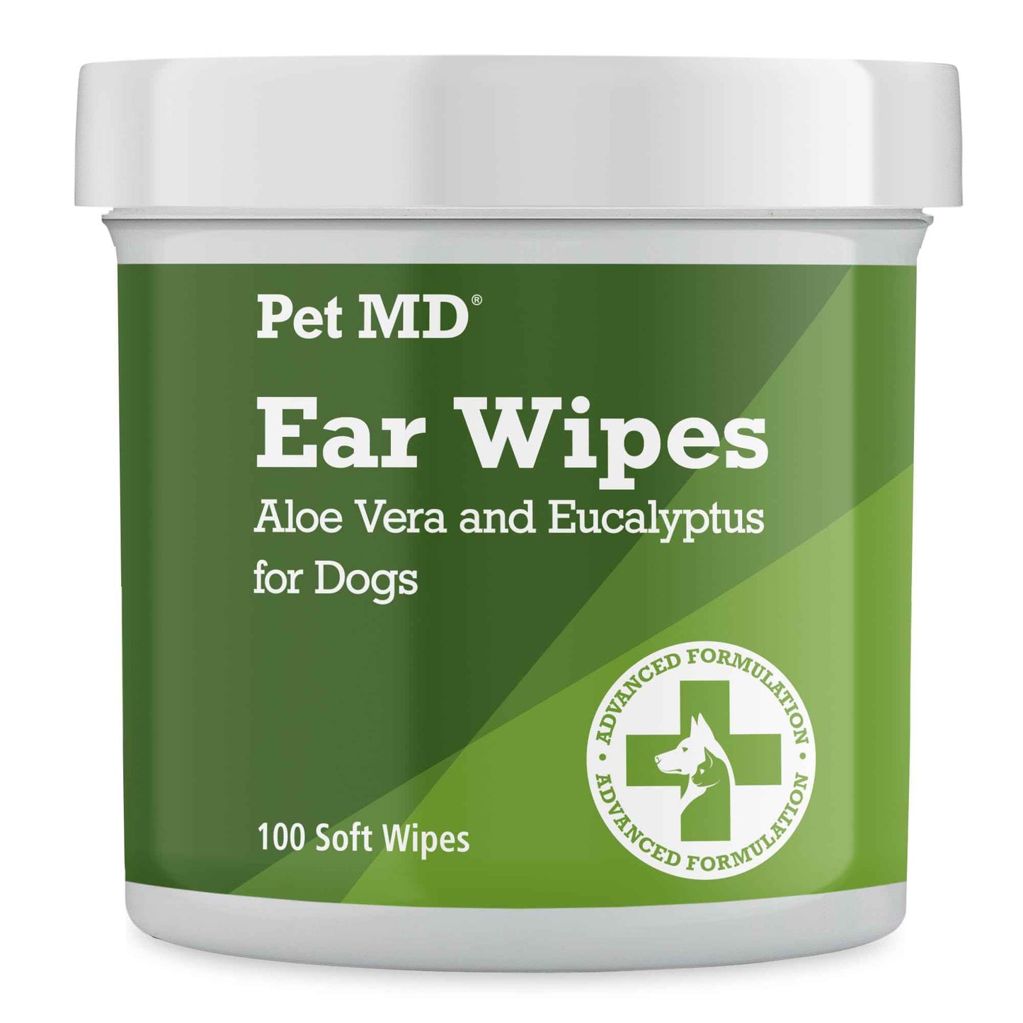 Pet MD - Dog Ear Cleaner Wipes - Otic Cleanser for Dogs to Stop Ear Itching, and Infections with Aloe and Eucalyptus - 100 Count