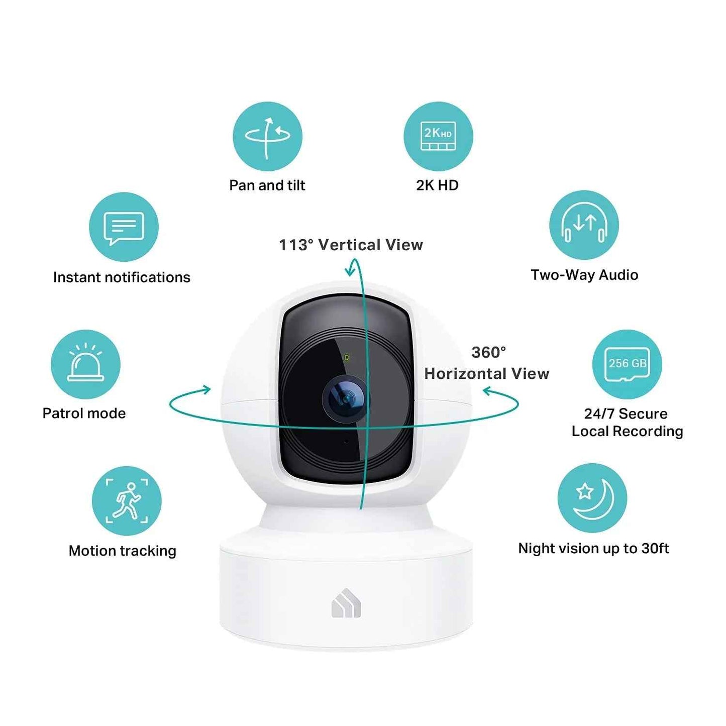 Kasa Indoor Pan/Tilt Smart Security Camera, 1080p HD Dog-Camera,2.4GHz with Night Vision,Motion Detection for Baby and Pet Monitor, Cloud & SD Card Storage, Works with Alexa& Google Home (EC70), White