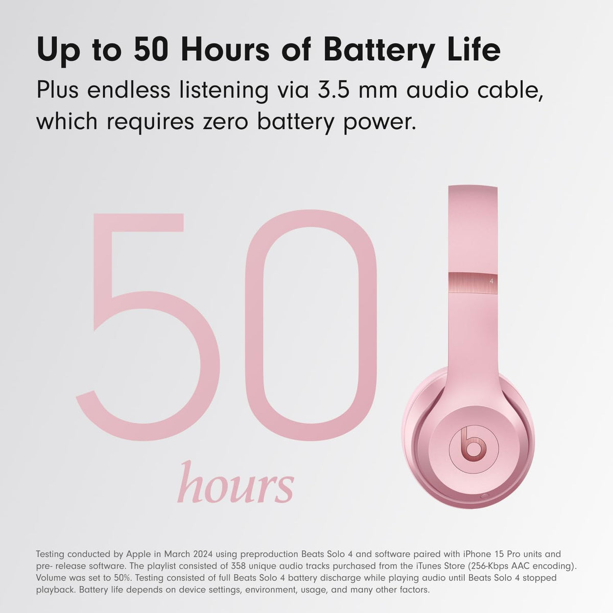 Beats Solo 4 - Wireless On-Ear Bluetooth Headphones, Up to 50-Hour Battery Life, Ultra-Lightweight Comfort, Powerful and Balanced Sound, Apple & Android Compatible - Slate Blue