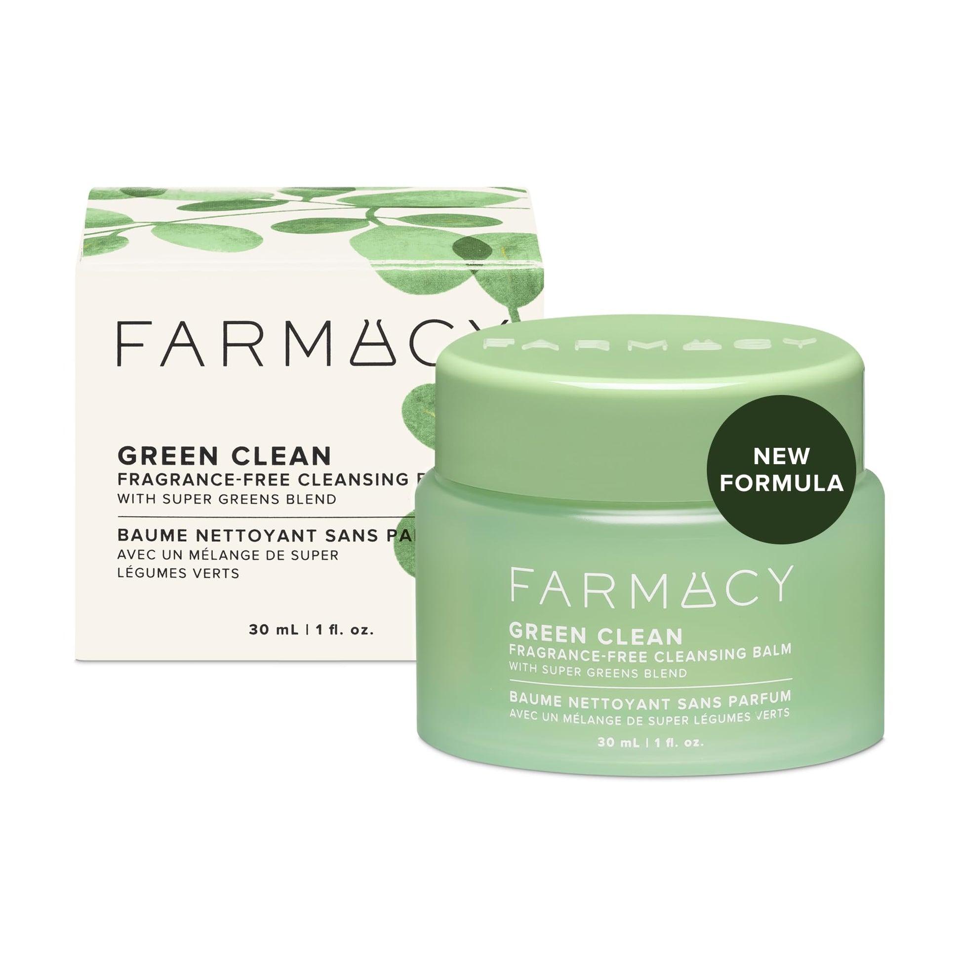 Farmacy Makeup Remover Cleansing Balm - Green Clean Waterproof Makeup Remover + Oil Based Cleanser - Gentle Exfoliating Double Cleanser - Melts From Balm to Milky Lather (50ml) jlhbookstore.store