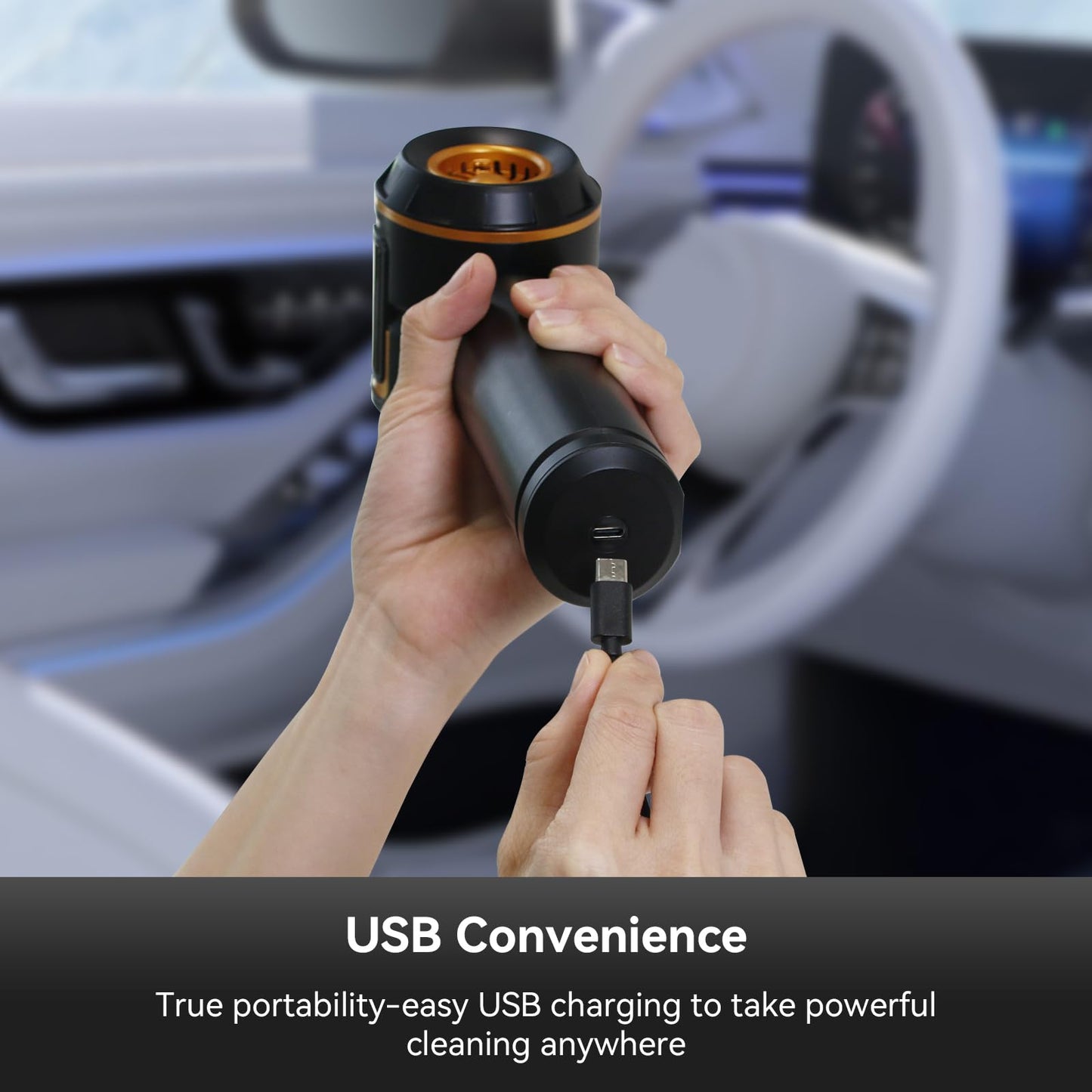 Handheld Vacuum,Car Vacuum Cleaner,4-in-1 20000PA High Power Portable Rechargeable Vacuum Cleaner with Brushless Motor, Small Handheld Vacuum & Air Blower & Pump-Black