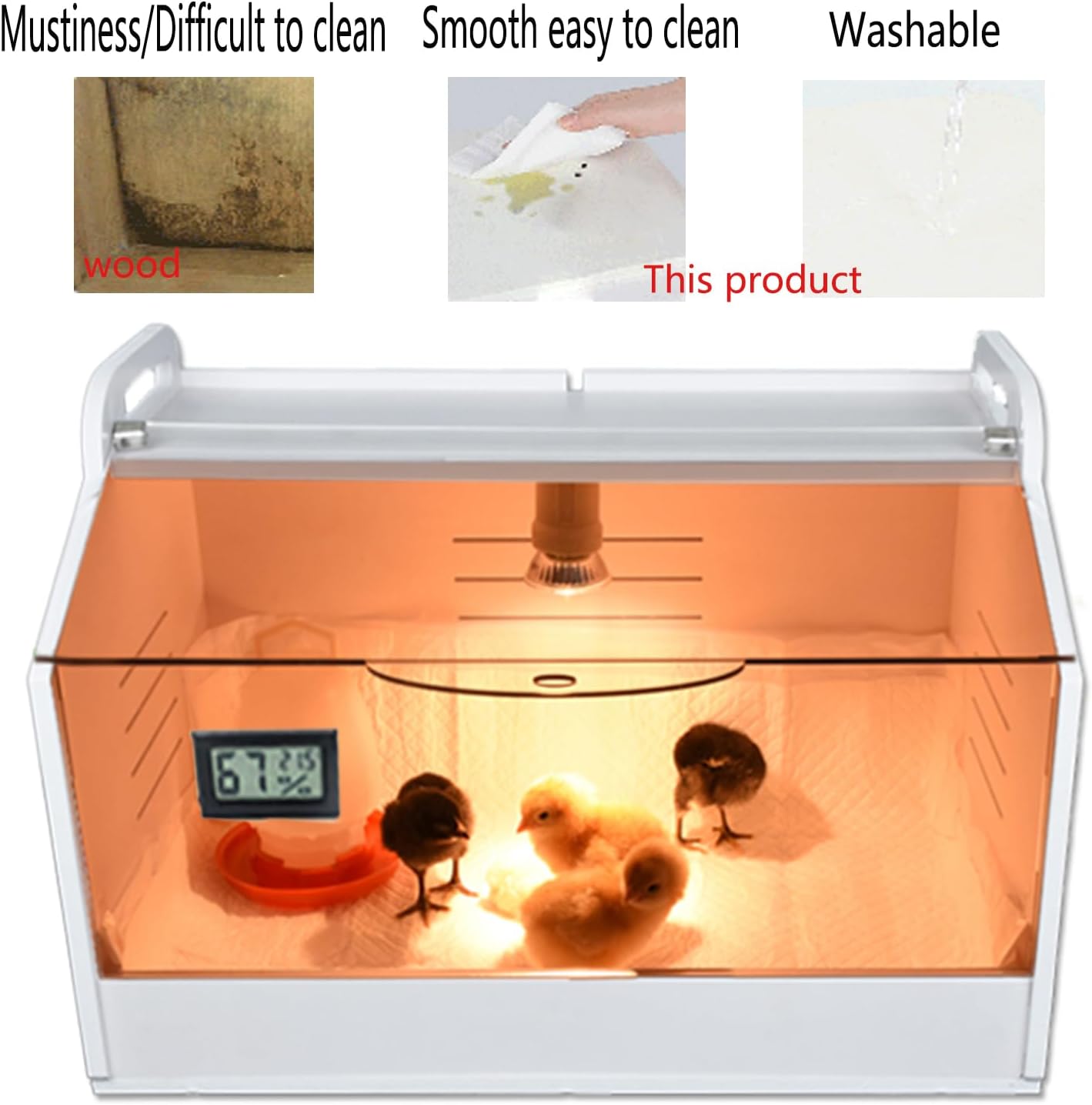 Intelligent Brooder Box 10-15 Newborns Chicks Quail Birds Small Animals Manual Incubators Poultry Heater Breeding Box