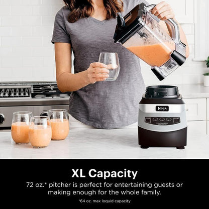 Ninja Professional Blender 1000W, Total Crushing Technology- Smoothies, Ice Crushing & Frozen Fruit, Full-Size Countertop Blender, 72-oz. Pitcher, Black & Grey, BL610 - Jlhbookstore.store