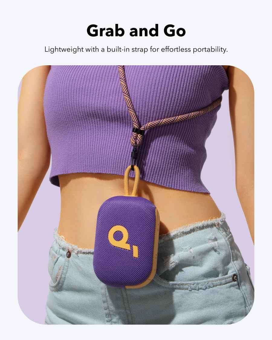 Soundcore Select 4 Go Bluetooth Shower Speaker by Anker, IP67 Waterproof/Dustproof, Ultra-Portable Speaker, Wireless, 20H Playtime, Floatable, Powerful Sound, Electronics for Outdoors/Home/Travel