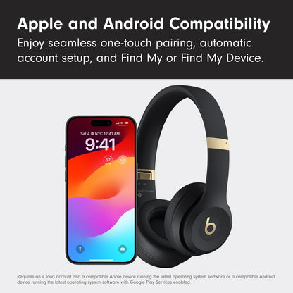 Beats Solo 4 - Wireless On-Ear Bluetooth Headphones, Up to 50-Hour Battery Life, Ultra-Lightweight Comfort, Powerful and Balanced Sound, Apple & Android Compatible - Slate Blue