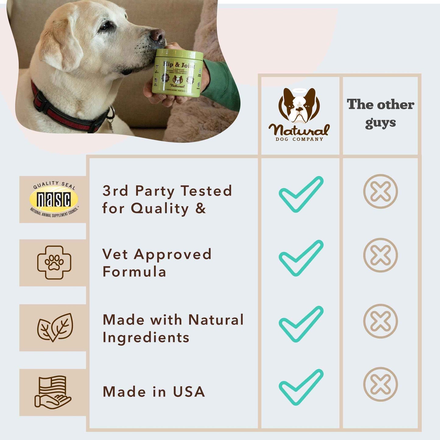 Natural Dog Company Liquid Glucosamine Hip & Joint Oil for Dogs, 16 oz, Extra Strength Cartilage & Joint Support, Helps Mobility and Eases Occasional Stiffness, Dog Vitamins & Supplements