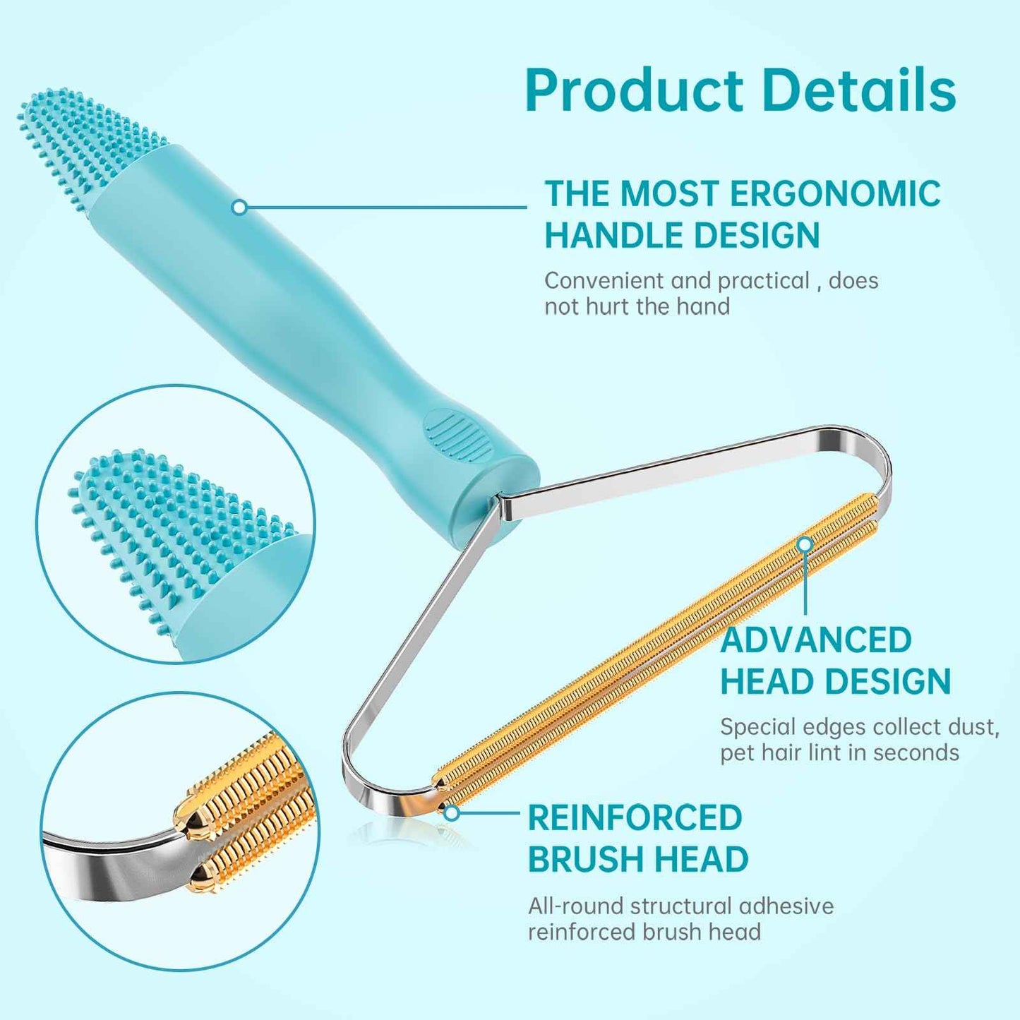 Pet Hair Remover, Dog and Cat Hair Remover, Wool Hair Remover, Carpet Rake for Pet Hair Removal, Carpet Rake, Pile Brush, Hand Shaver for Carpets, Car Cushions, Sofas, Pet Beds, Furniture & Rug
