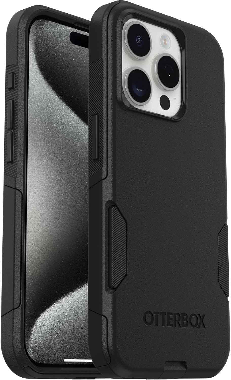OtterBox iPhone 15 Pro (Only) Commuter Series Case - Black, Slim & Tough, Pocket-Friendly, with Port Protection