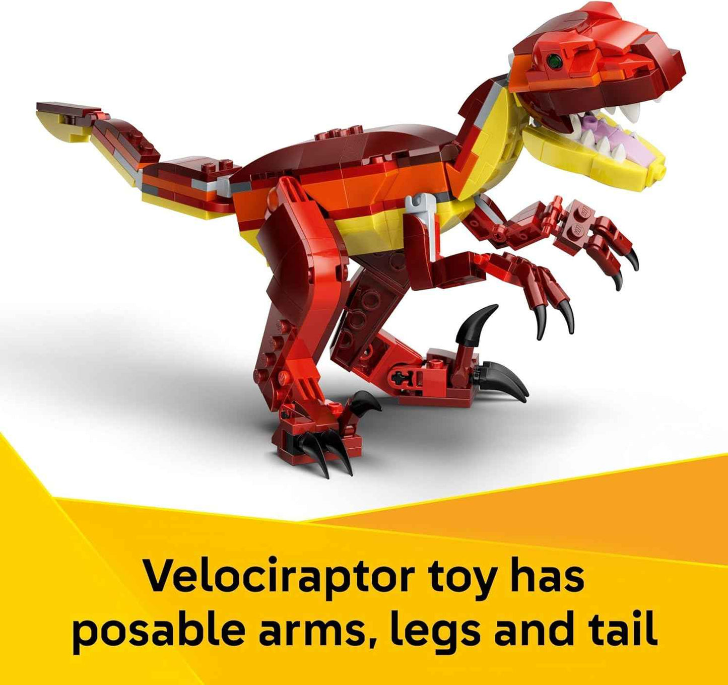 LEGO Creator 3 in 1 Fierce Dinosaur Building Toy for Boys & Girls, Ages 8+ - Kids Build 1 of 3 Prehistoric Animal Figures - Gift Idea for Birthdays - 31379