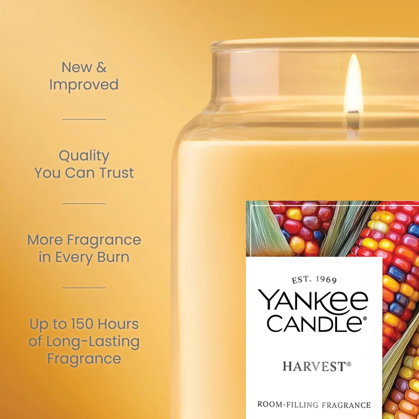 Yankee Candle Autumn Wreath, Fall Scented Candle, 22oz Large Jar with up to 150 Hour Burn Time - Jlhbookstore.store