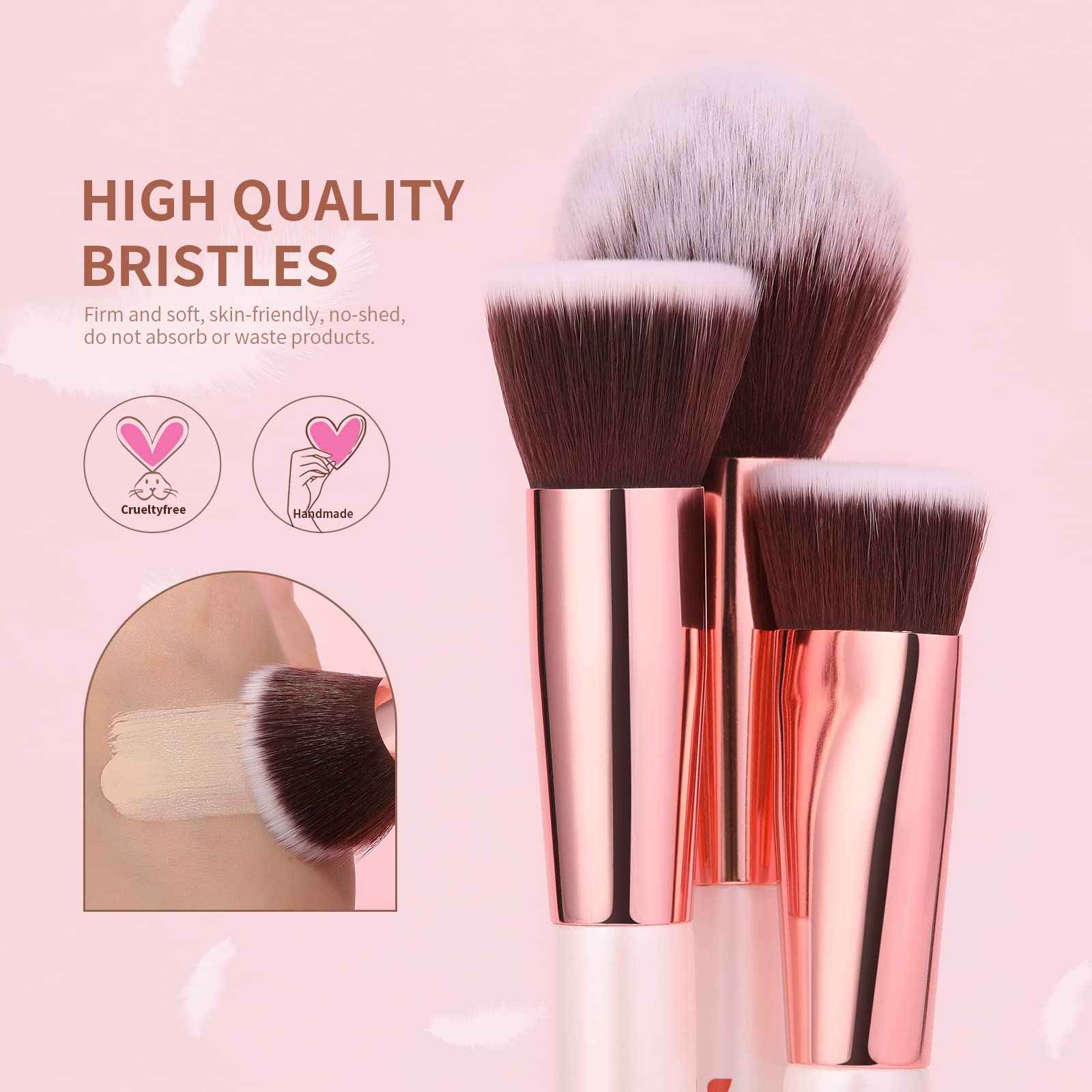 DUcare Professional Makeup Brushes Set 27Pcs Makeup Brush Set Premium Synthetic Kabuki Foundation Blending Face Powder Blush Concealers Eye Shadows Brushes