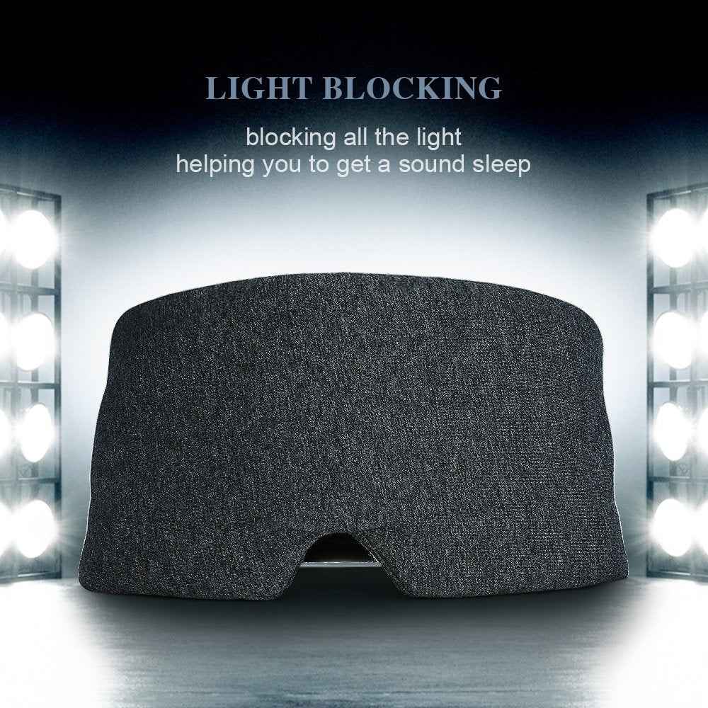 FRESHME Cotton Sleep Eye Mask for Women Men - 100% Blocking Light Travel Blindfold, Soft Zero Pressure Grey Eyes Cover with Adjustable Velcro Strap for Side Sleeper Night Sleeping, Work Nap and Yoga