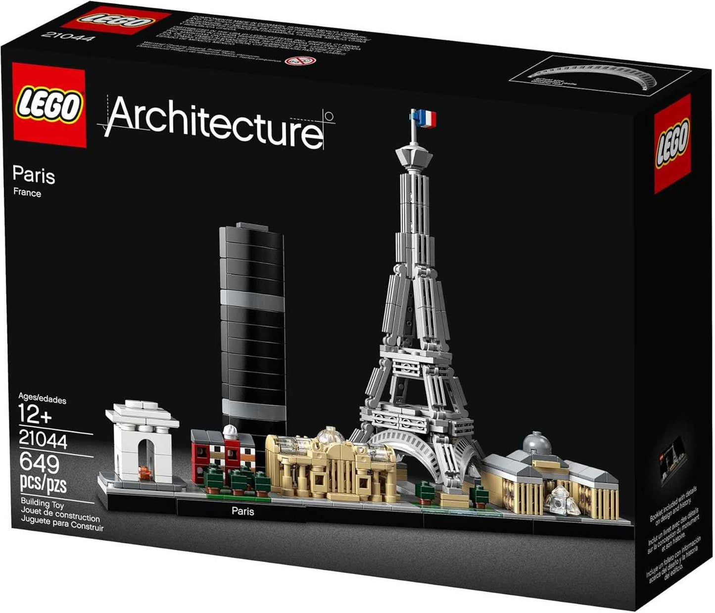 LEGO Architecture Paris Model Building Set - Detailed Display Building Block Set for Kids, Boys and Girls, Ages 12+ - Unique Gift for Travel & Architecture Enthusiasts - 21044