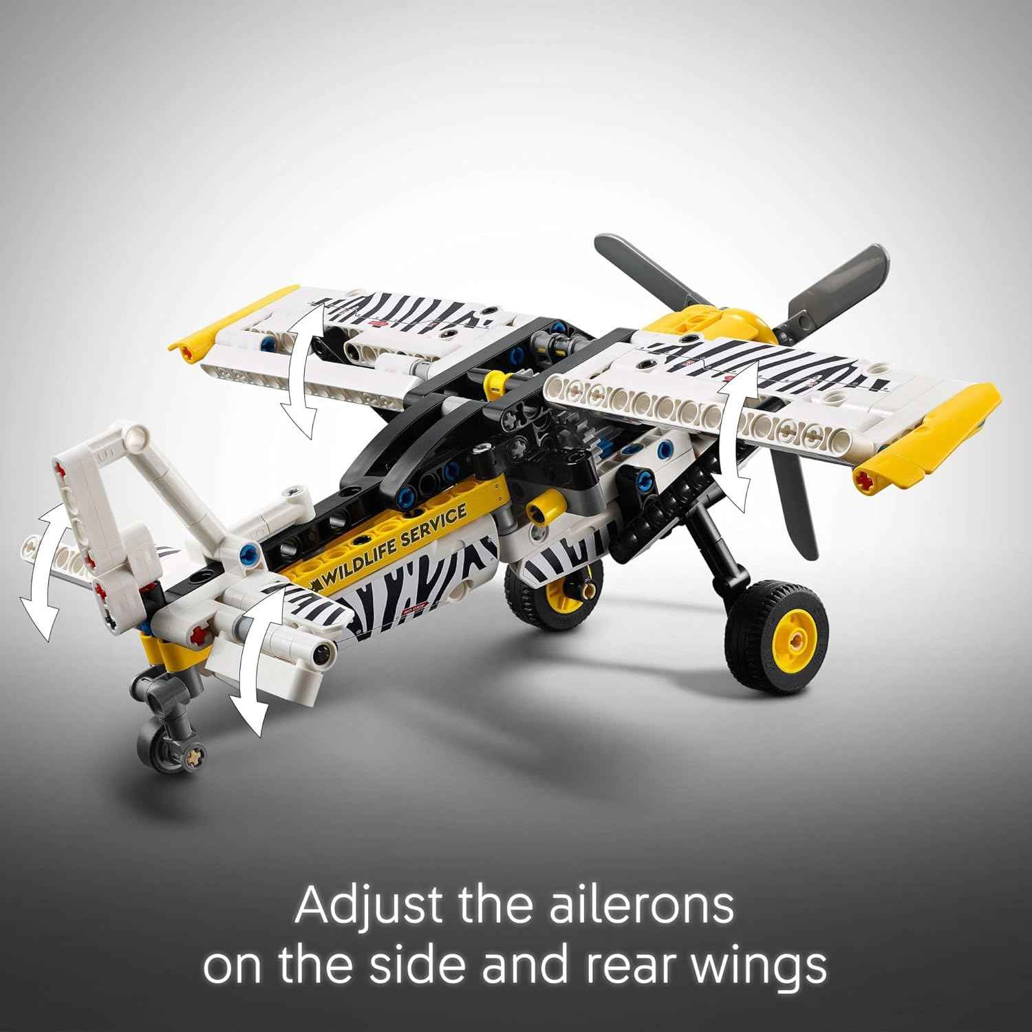 LEGO Technic Bush Plane Toy - Buildable Airplane Toy for Kids, Boys and Girls, Ages 8+ - Model Airplane Gift with Spinning Propeller, 4-Cylinder Piston Engine, and More - 42198