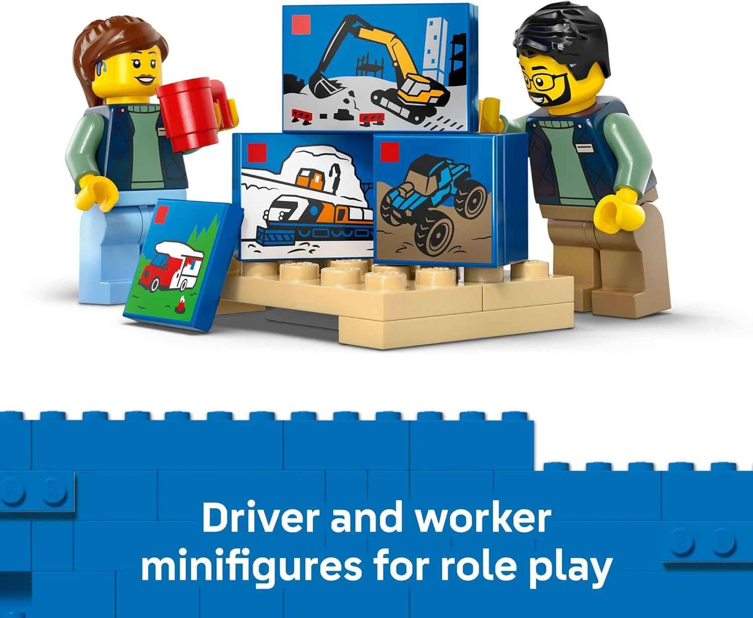 LEGO City: The Van Building Toy for Kids - Pretend Play Set for Boys & Girls, Ages 6+ - Delivery Van Toy W/2 Minifigures & 4 Mini Box Elements - Gift Idea for Birthdays - 60500