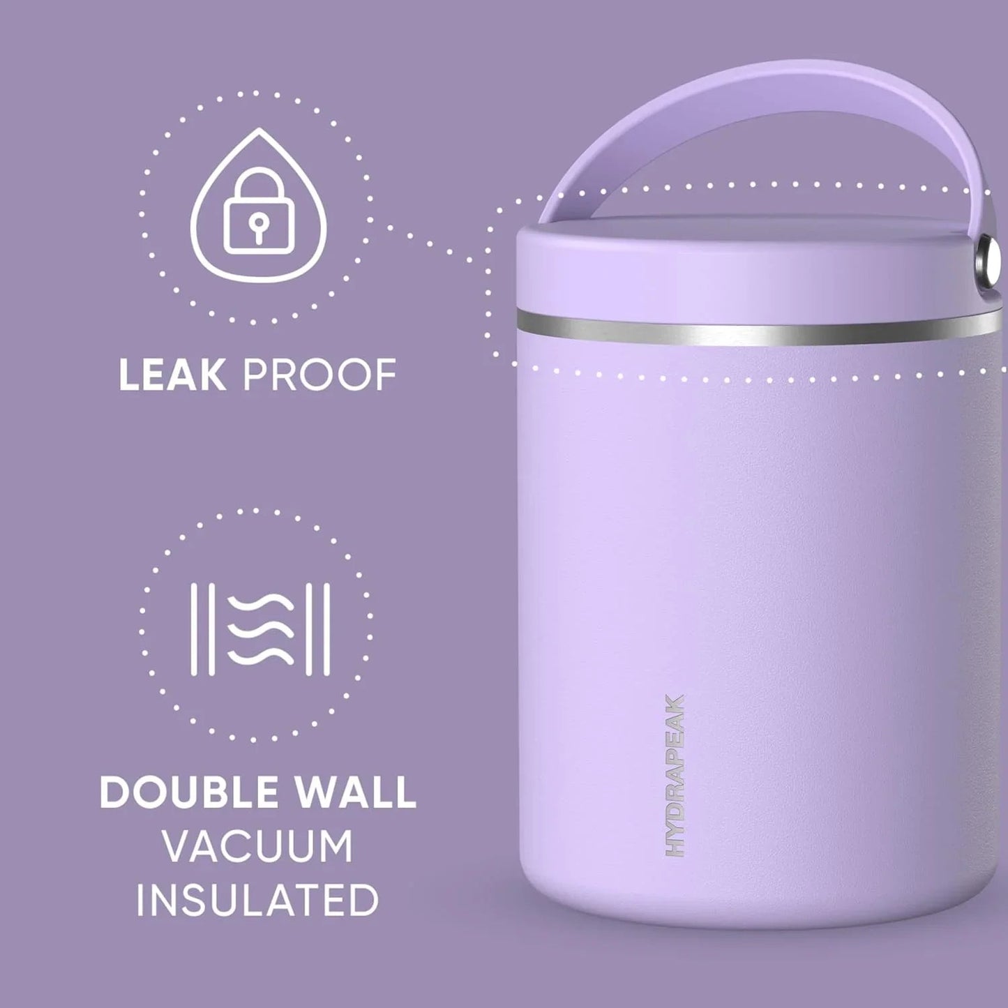 Hydrapeak 25oz Stainless Steel Vacuum Insulated Food Jar for Hot Food and Cold Food, Wide Mouth Leak-Proof Soup Jar for Adults, 10 Hours Hot and 16 Hours Cold (Seafoam) jlhbookstore.store