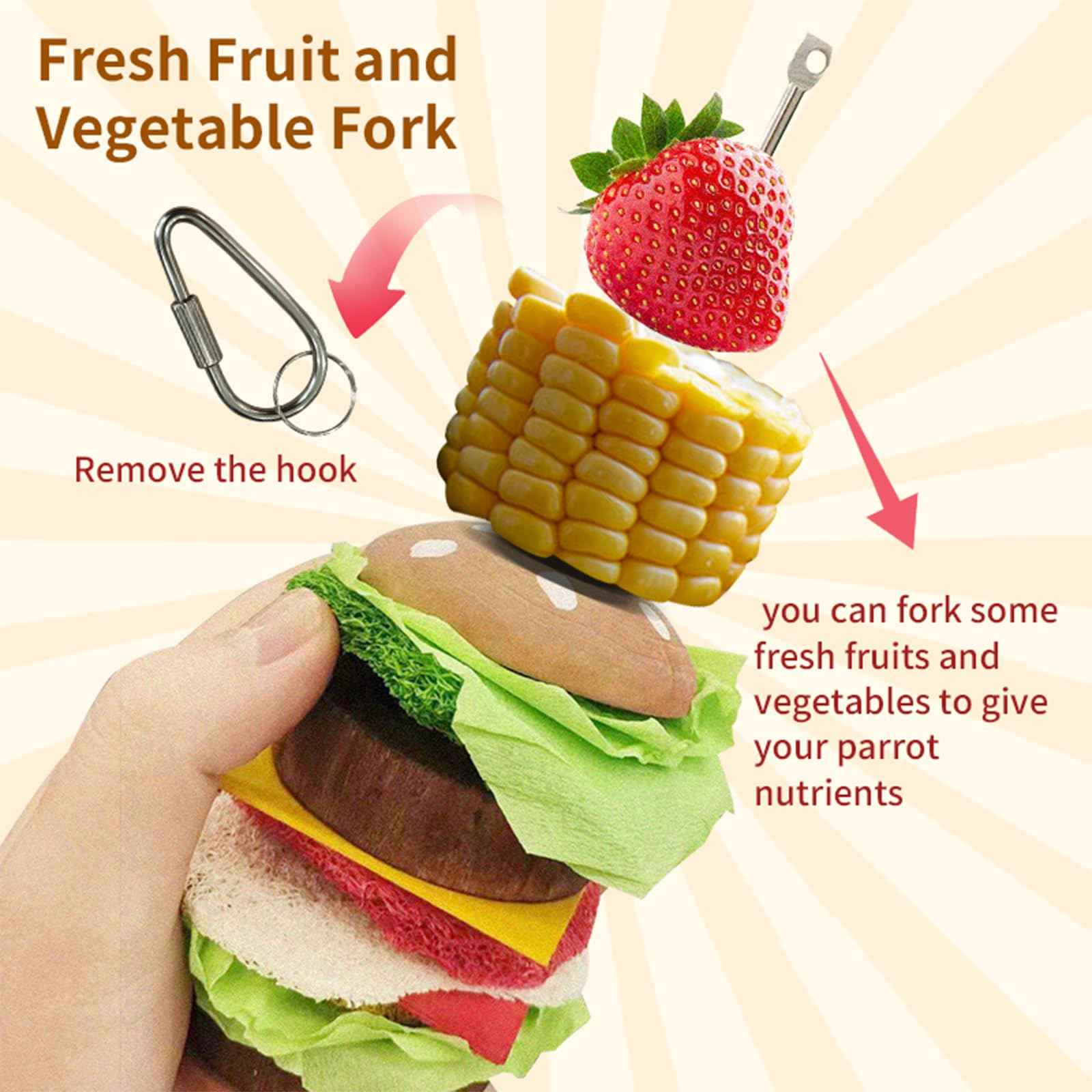 Bird toys & Bird Perch, Bird Wooden Block Chewing Toy Parrot Foraging & Puzzle Toys Bird Cage Accessories for Conures Parakeets Cockatiels Lovebirds African Grey Macaws (Revolving Christmas Tree)