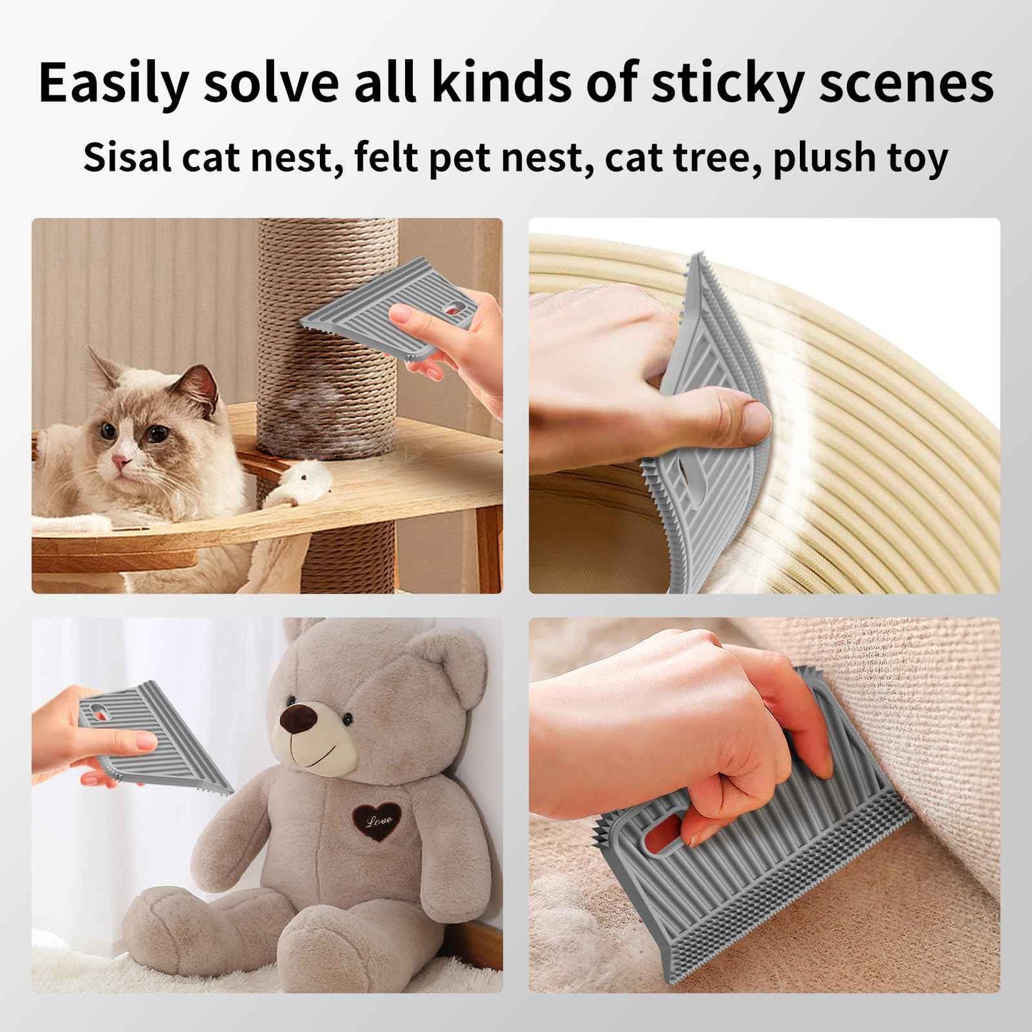 Pet Hair Remover, Dog and Cat Hair Remover, Wool Hair Remover, Carpet Rake for Pet Hair Removal, Carpet Rake, Pile Brush, Hand Shaver for Carpets, Car Cushions, Sofas, Pet Beds, Furniture & Rug