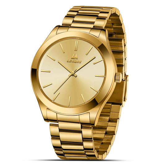 LN LENQIN Mens Watches Waterproof Stainless Steel Watch for Men Analog Quartz Fashion Business Designer Wristwatch