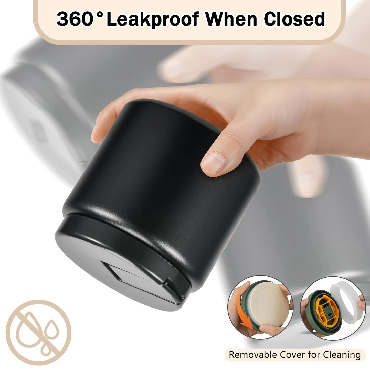 13.5oz Kids Jar for Hot Food, Insulated Vacuum Food Jar with Buckle Lid, Stainless Steel Wide Mouth Leak Proof Insulated Lunch Container for School Picnic Travel, Blue - Jlhbookstore.store