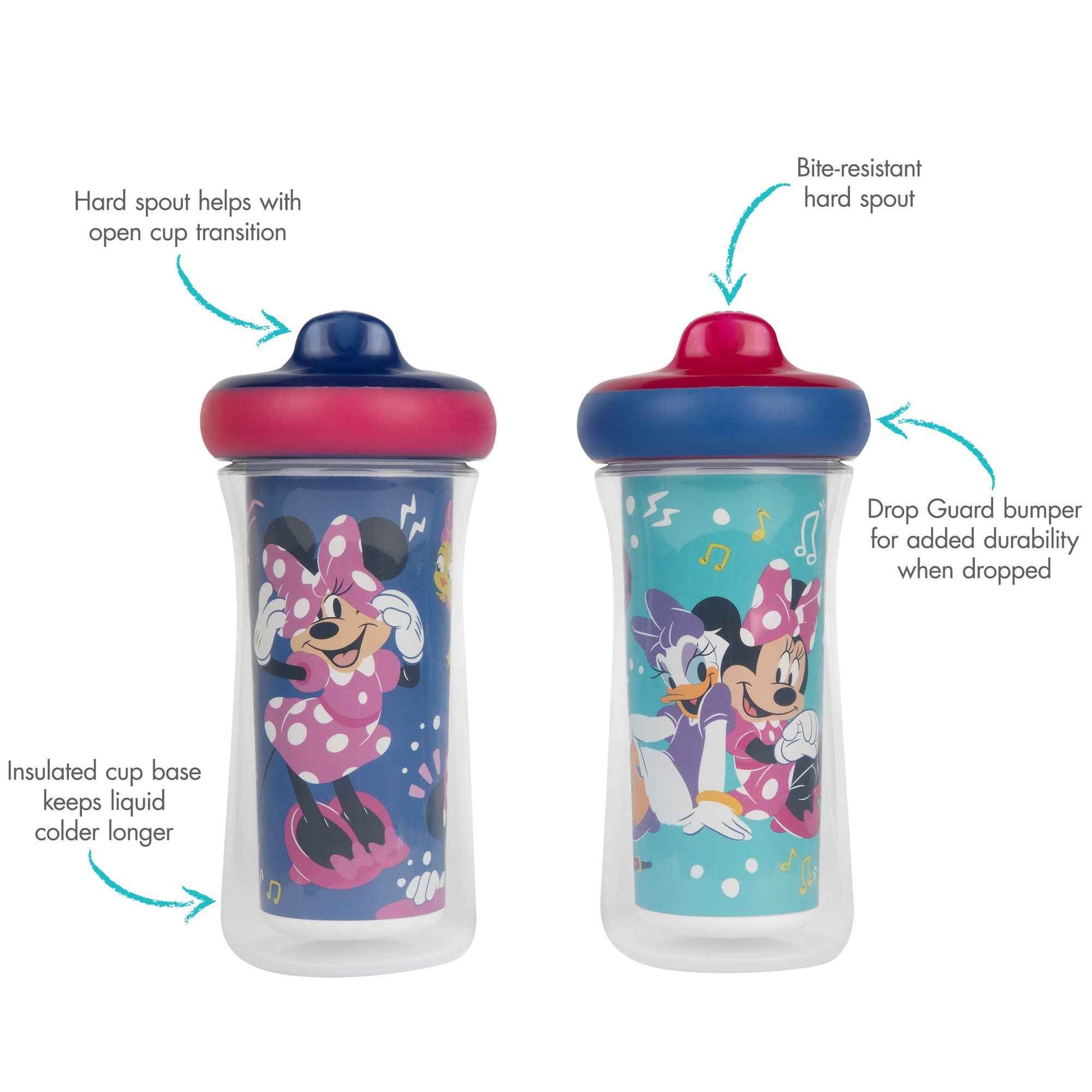 The First Years Disney Princess Kids Insulated Sippy Cups - Dishwasher Safe Spill Proof Toddler Cups - Ages 12 Months and Up - 9 Ounces - 2 Count