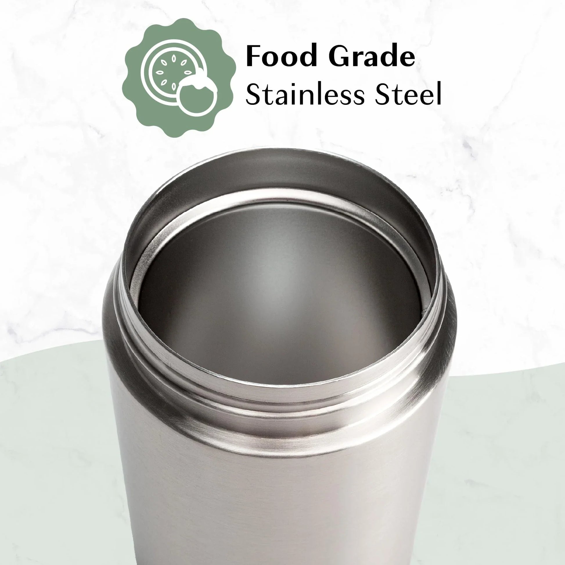 Goodful Stainless Steel Food Jar, Double Wall Vacuum Sealed Insulated Food Storage Container with Carry Handle Lid, 16-Ounce, Gray - Jlhbookstore.store