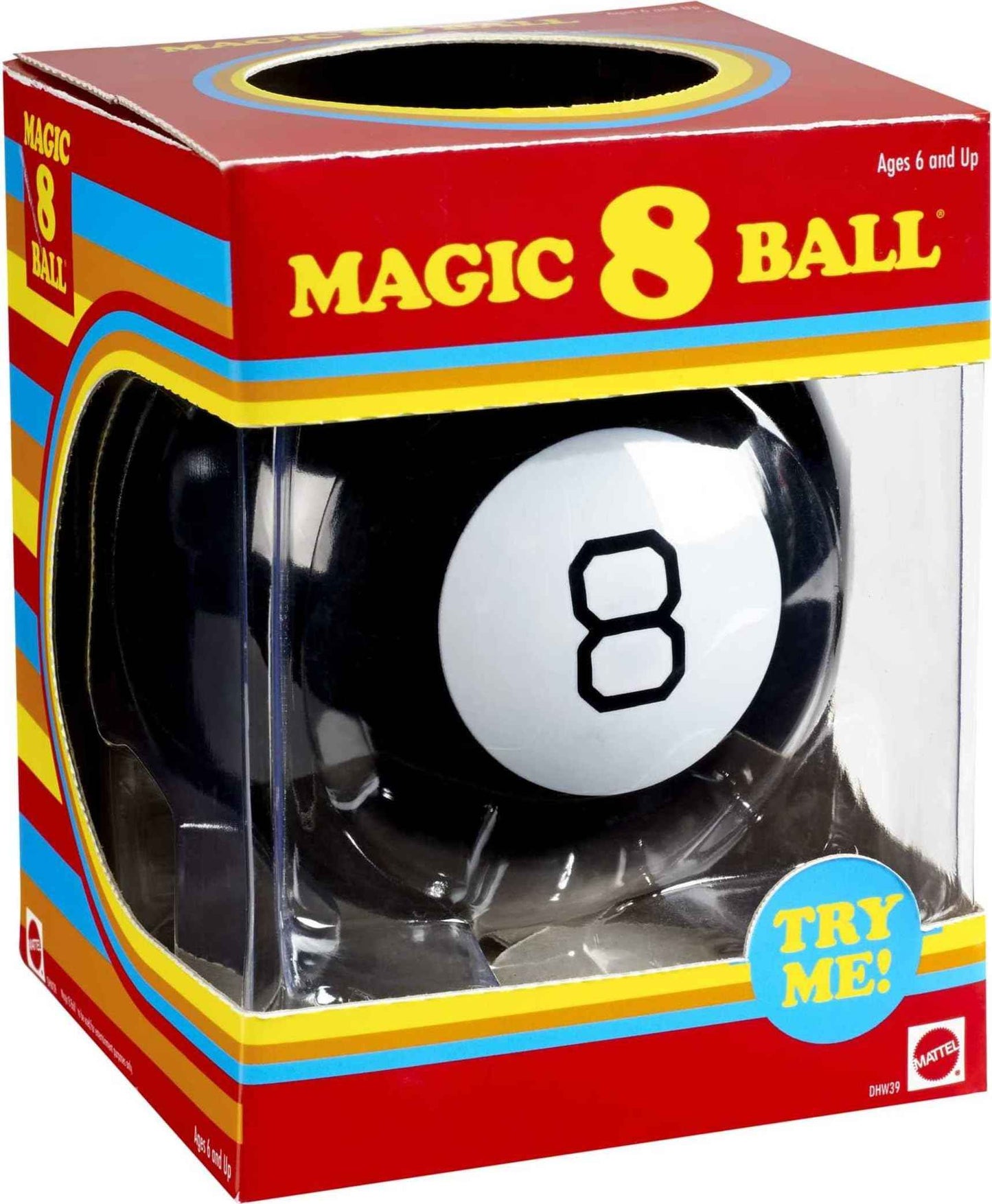 Mattel Games Magic 8 Ball Novelty Fortune-Telling Toy, Retro Look for Kids, Grown-Ups, Families, Parties & Travel (Amazon Exclusive)