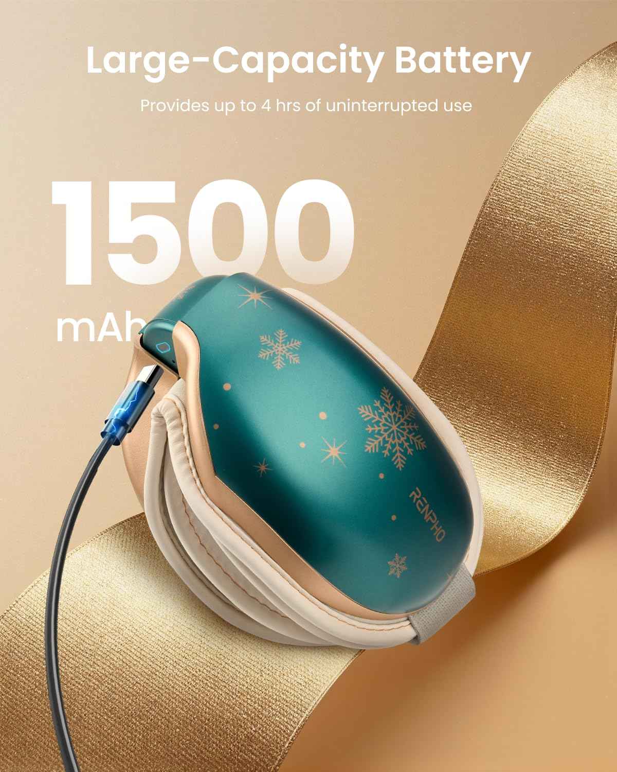 RENPHO Eyeris 1 Eye Massager with Heat, Christmas Birthday Gifts for Women Mom, FSA Eligible HSA Eye Mask for Migraine, Smart Sleep Mask for Dry Eyes Relax, Reduce Strain for Men Dad Her Him