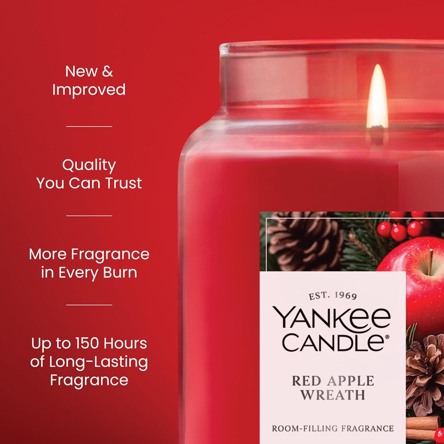 Yankee Candle, Balsam & Cedar Fall Scented Candle, 22oz Large Jar with up to 150 Hour Burn Time jlhbookstore.store