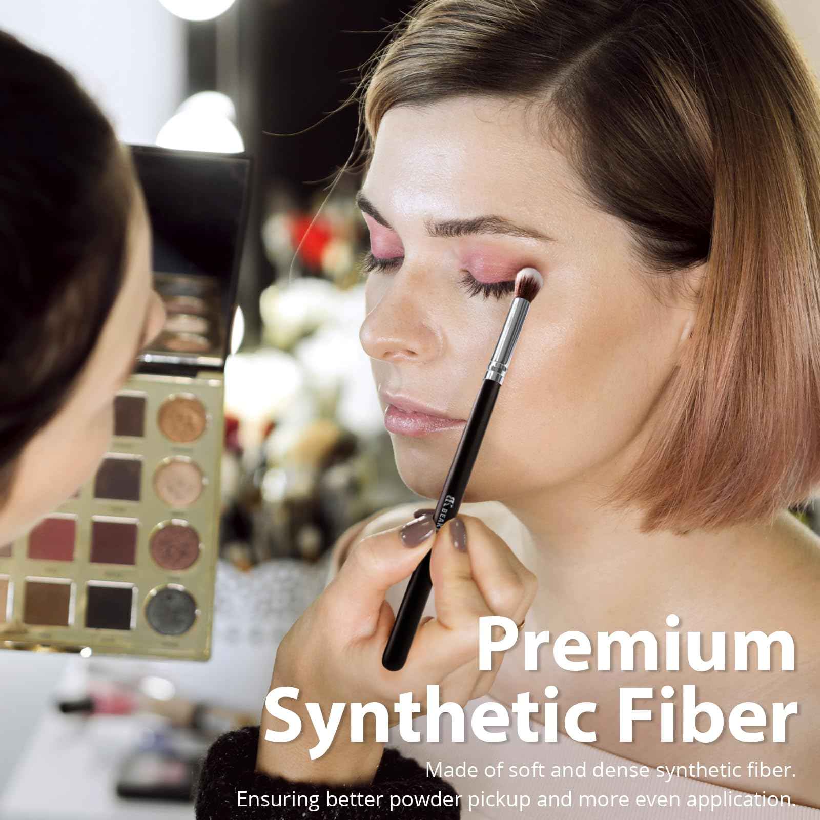 BEAKEY Makeup Brushes Set, Professional Foundation Eyeshadow Concealer Blush Powder Bronzer Applicator, 2 Blender Sponge with Beauty Paper Case stocking stuffers