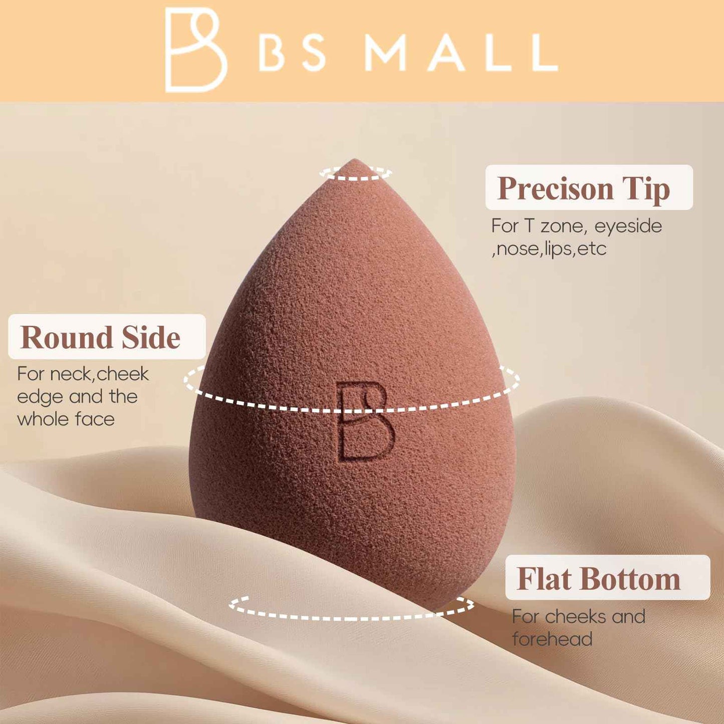 BS-MALL Makeup Brush Set 11Pcs Bamboo Synthetic Kabuki Brush Set Foundation Powder Blending Concealer Eye shadows Blush Cosmetics Brushes with Organizer Bag & Makeup Sponge (Bamboo 11)