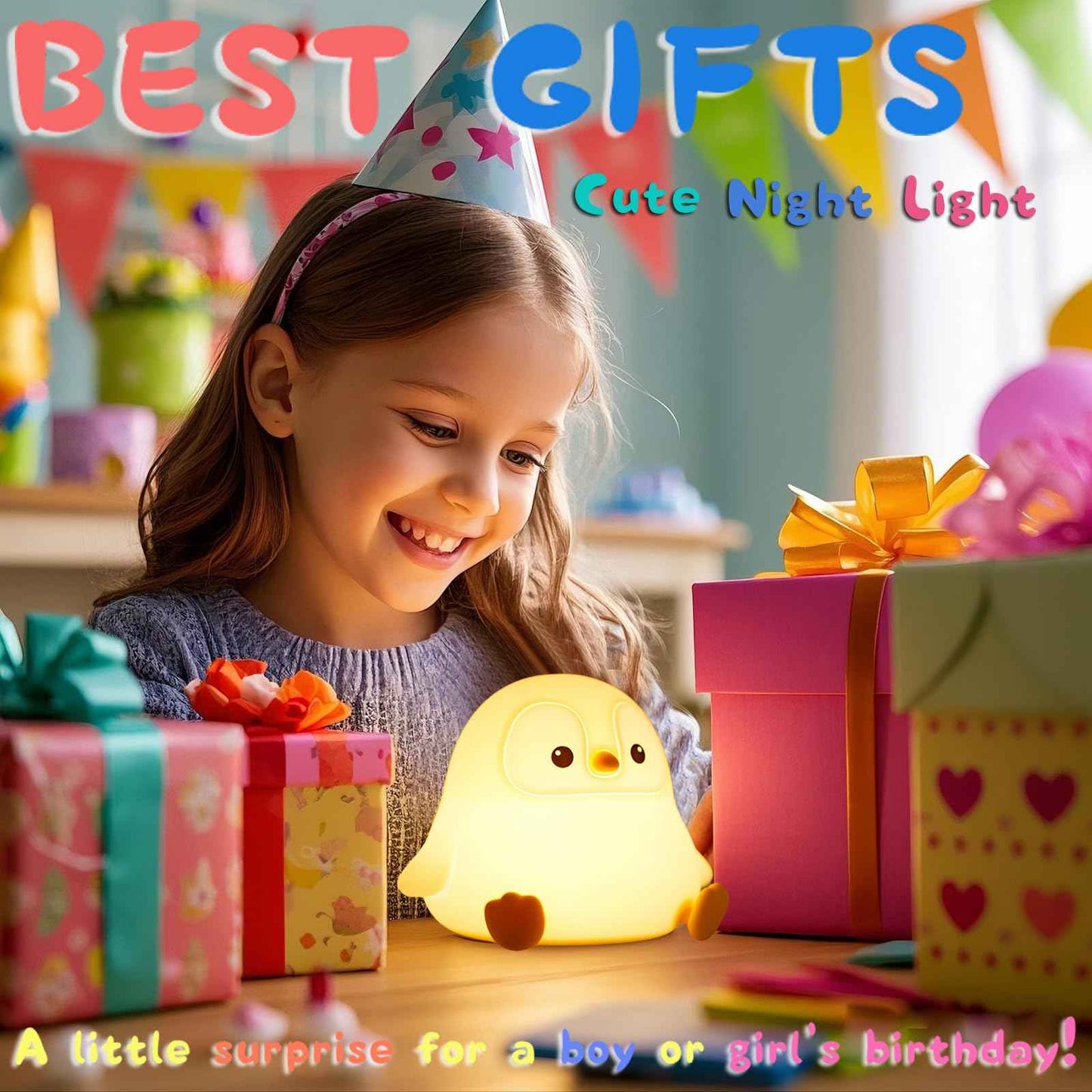 DREAMING MY DREAM Cute Duck Lamp,Do Do Duck Night Light,Silicone Squishy Nursery Bedside Lamp,USB Rechargeable Touch Table Lampfor Bedrooms, Living Room Decor Gift Toy