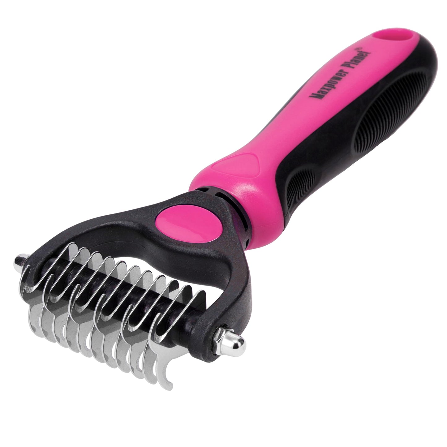 Maxpower Planet Pet Grooming Brush - Double Sided Shedding and Dematting Undercoat Rake Comb for Dogs and Cats,Extra Wide (B1 - Rake, Gloves & Comb, Large) jlhbookstore.store