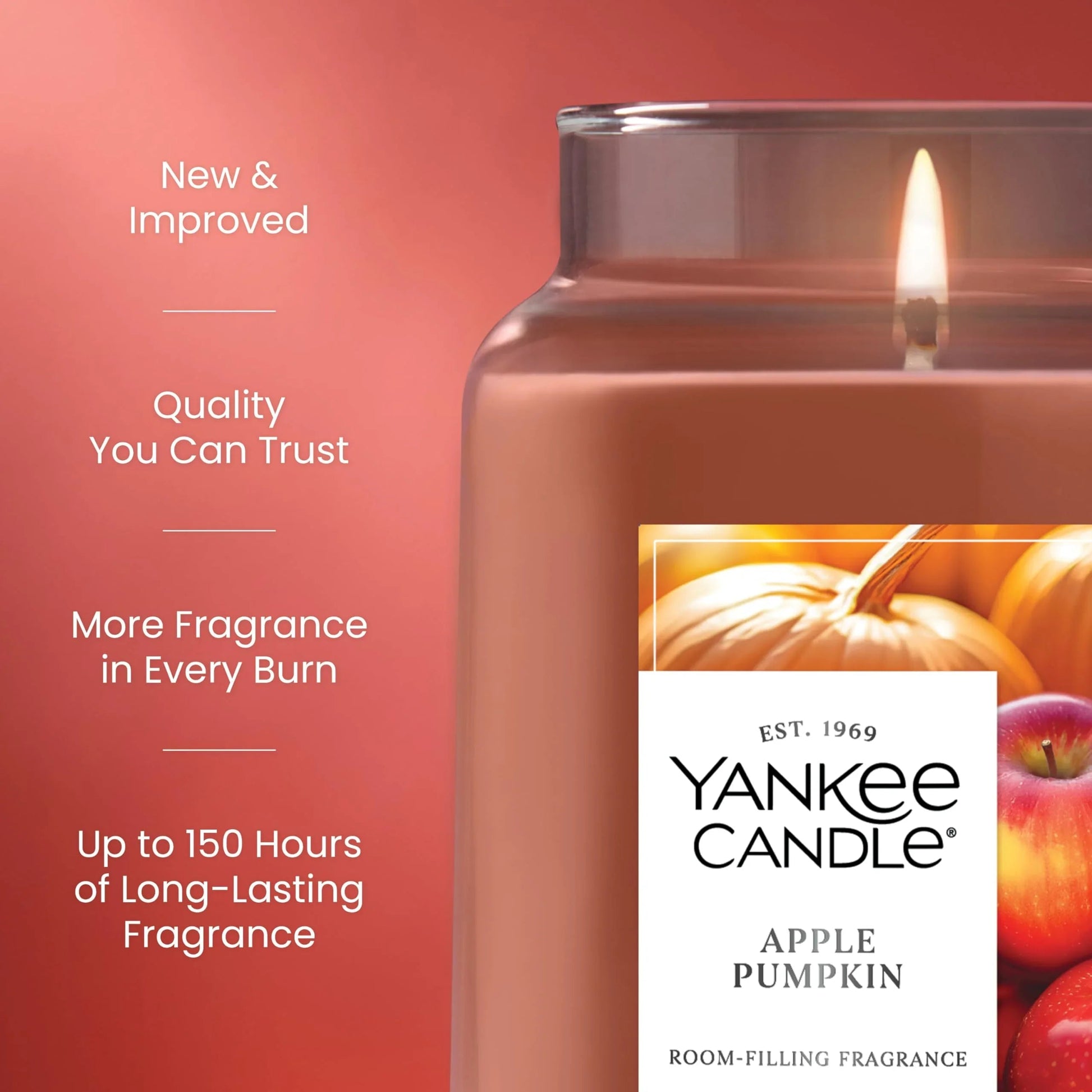 Yankee Candle Autumn Wreath, Fall Scented Candle, 22oz Large Jar with up to 150 Hour Burn Time jlhbookstore.store