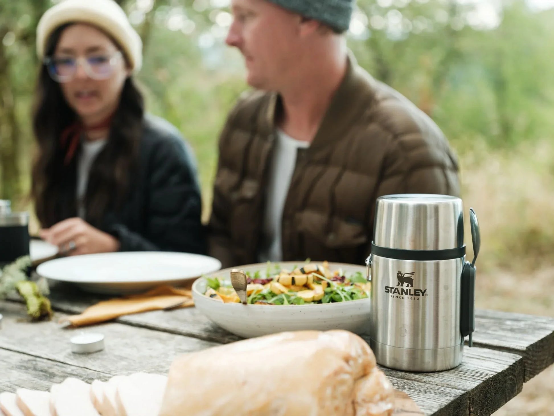 Stanley Classic Food Jar and Spork 18 oz | Vacuum Insulated Food Container | Wide Mouth Screw On Lid | Packable for Travel | Stainless Steel with Leakproof Lid | BPA-Free | Stainless Steel - Jlhbookstore.store