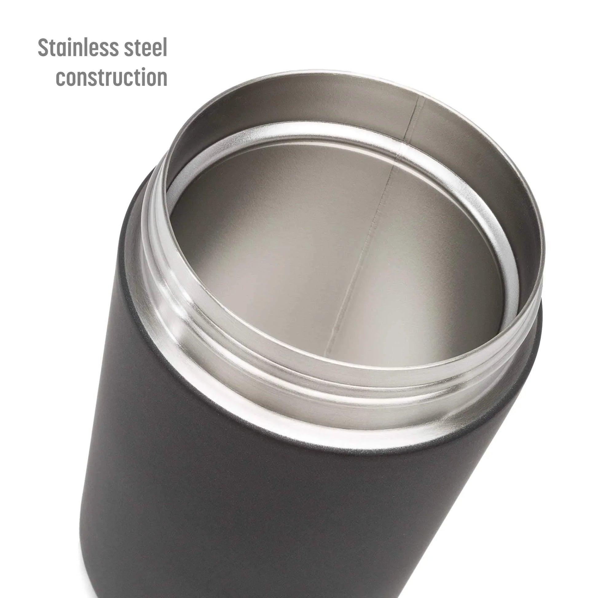 Goodful Stainless Steel Food Jar, Double Wall Vacuum Sealed Insulated Food Storage Container with Carry Handle Lid, 16-Ounce, Gray - Jlhbookstore.store