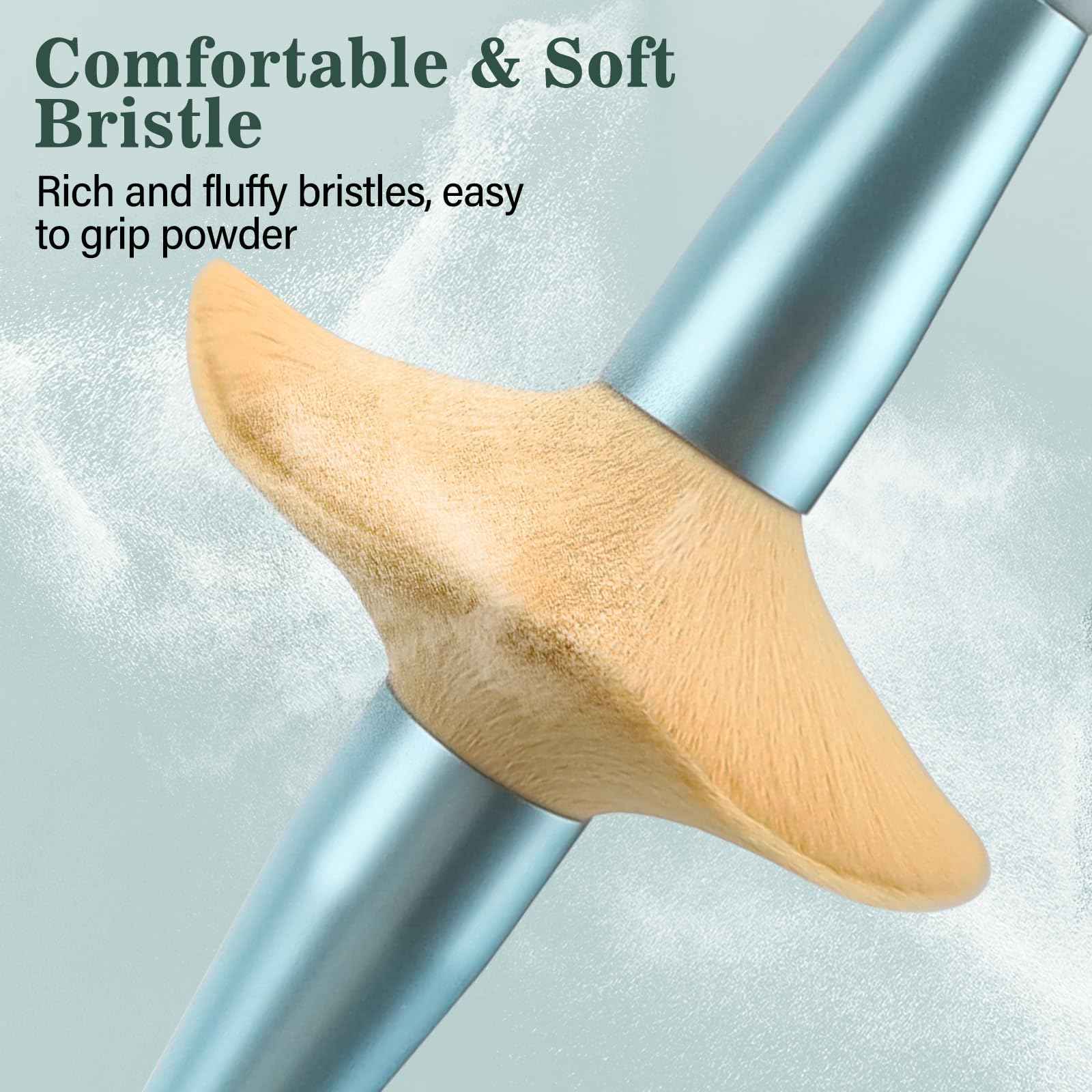 Makeup Brushes With Case 20PCs Professional Makeup Brush Set, Foundation Powder Eyeshadow Brush Set Eyebrow Concealer Contour Travel Brushes Kit with Holder & 2 Powder Puff-White