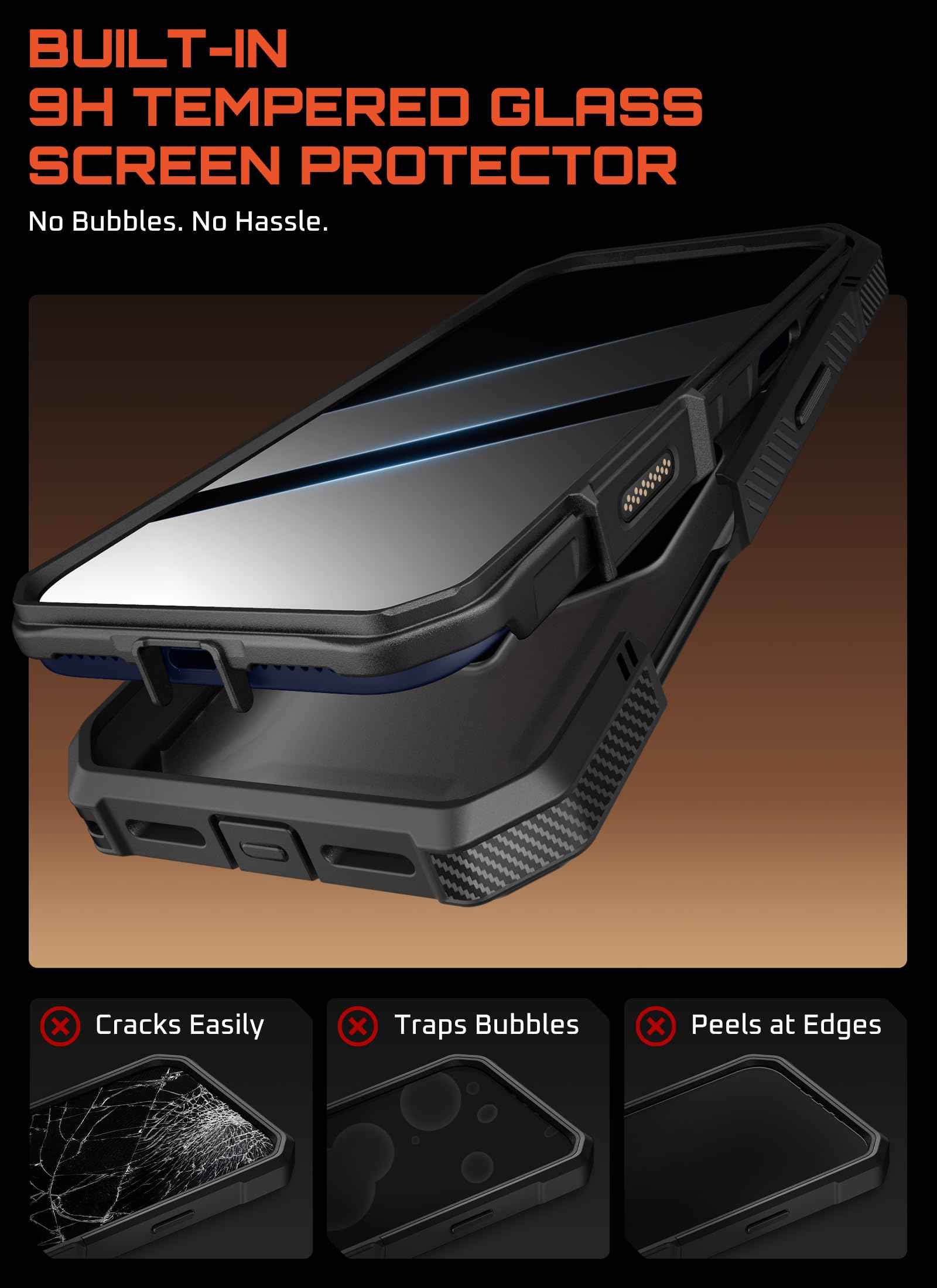 SUPCASE for iPhone 17 Pro Max Case (UBGrip Pro), [Built-in Tempered Glass Screen Protector & Stand] [Camera Control Cover] [Compatible with MagSafe] Full Body Heavy Duty Magnetic Phone Case, Coral