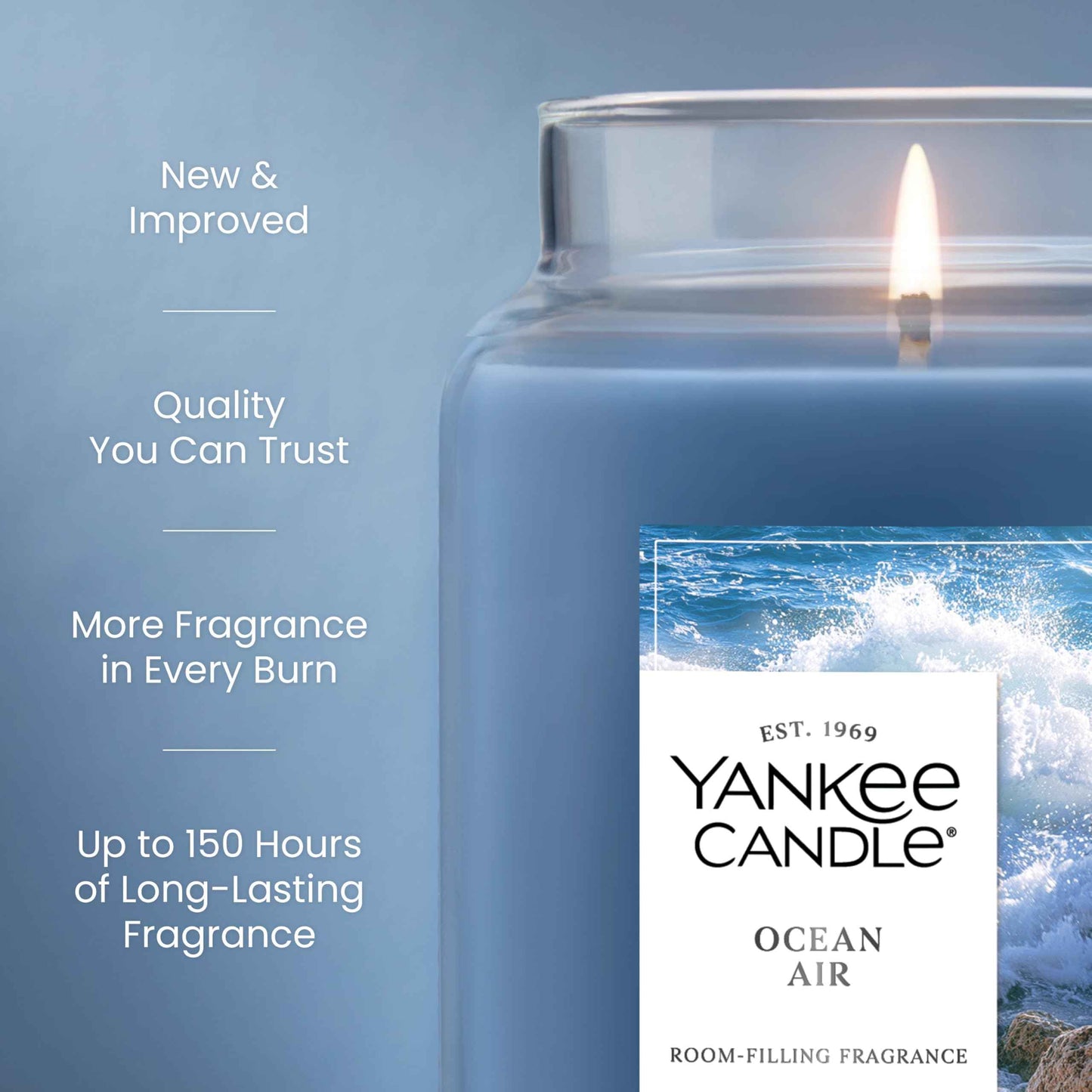 Yankee Candle Mid Summer's Night Scented Candle, 22oz Large Jar with up to 150 Hour Burn, Giftable
