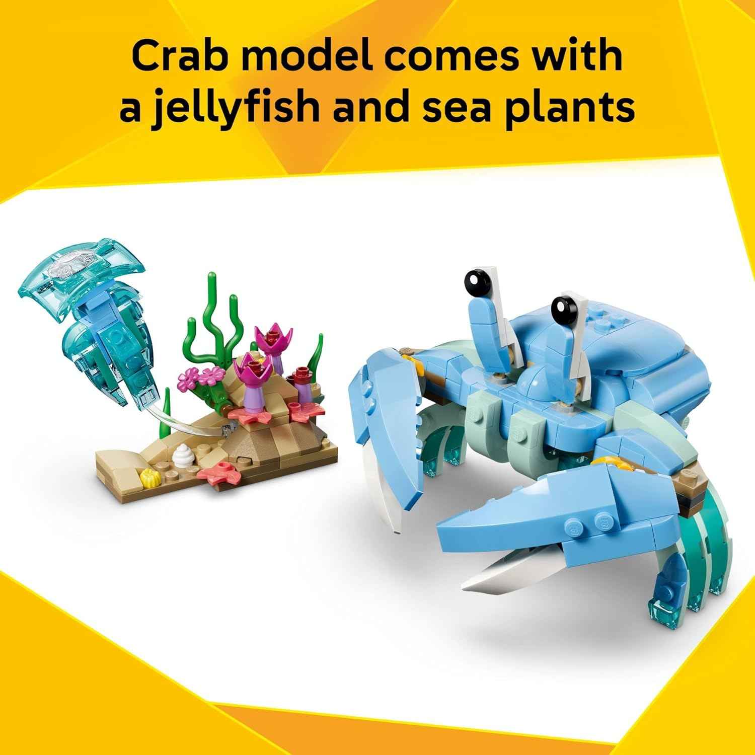 LEGO Creator 3 in 1 Sea Animals: Beautiful Dolphins Building Toy for Girls, Boys, & Kids, Ages 8+ - Build a Dolphin, Seahorse, or Crab Animal Figure - Gift Idea for Birthdays - 31385