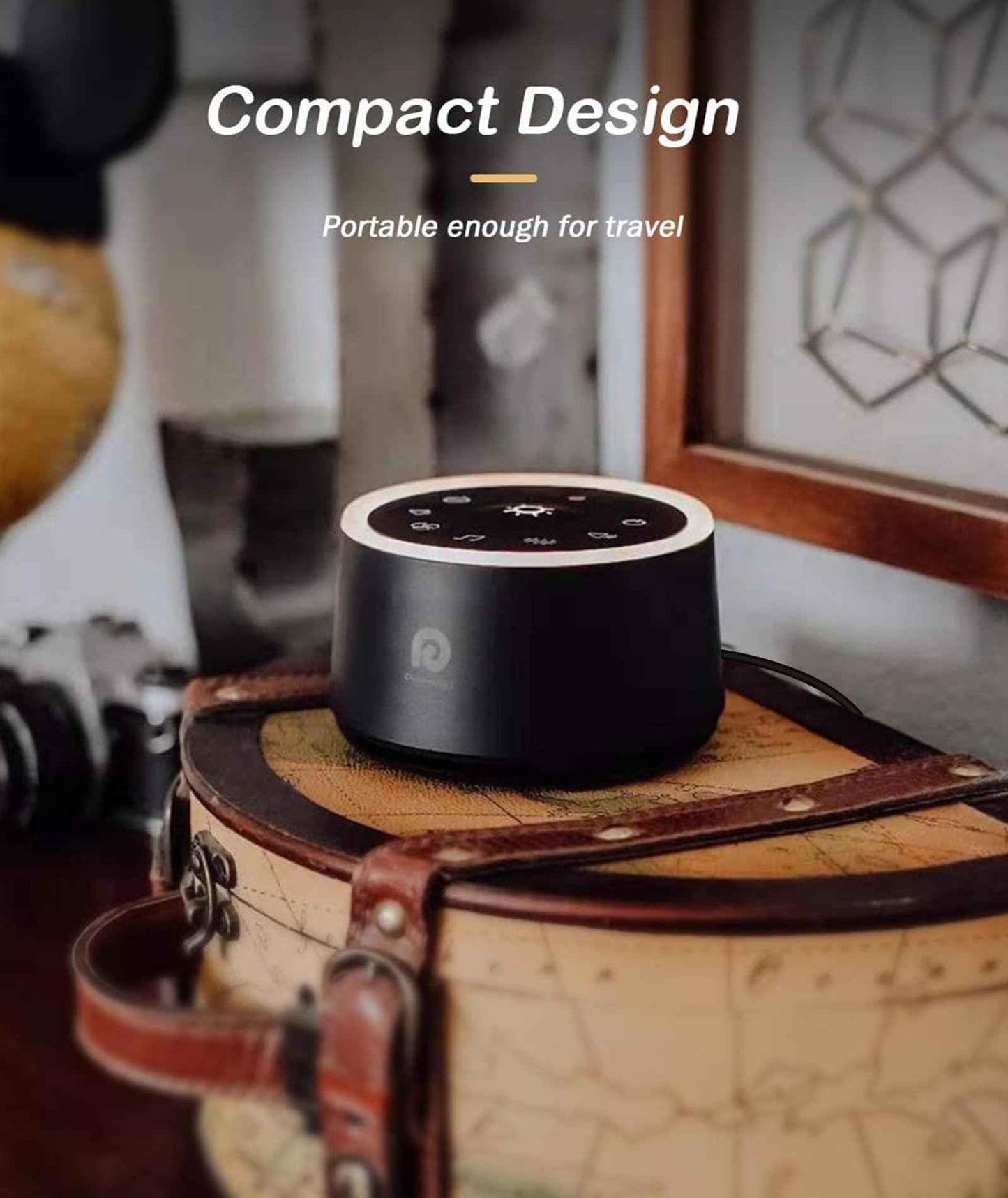 Dreamegg Sound Machine for Sleep - D1 Nova White Noise Sound Machine for Baby Adult with Alarm Clock, Soothing Sounds, Dimmable, White Noise Alarm Clocks for Bedrooms Heavy Sleepers Travel, Black