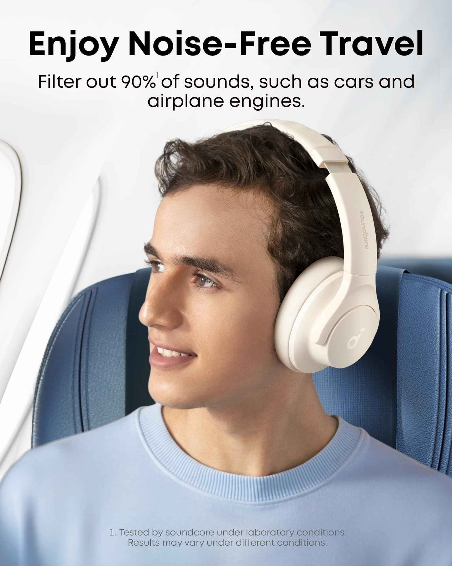 Soundcore by Anker Q20i Hybrid Active Noise Cancelling Headphones, Wireless Over-Ear Bluetooth, 40H Long ANC Playtime, Hi-Res Audio, Big Bass, Customize via an App, Transparency Mode