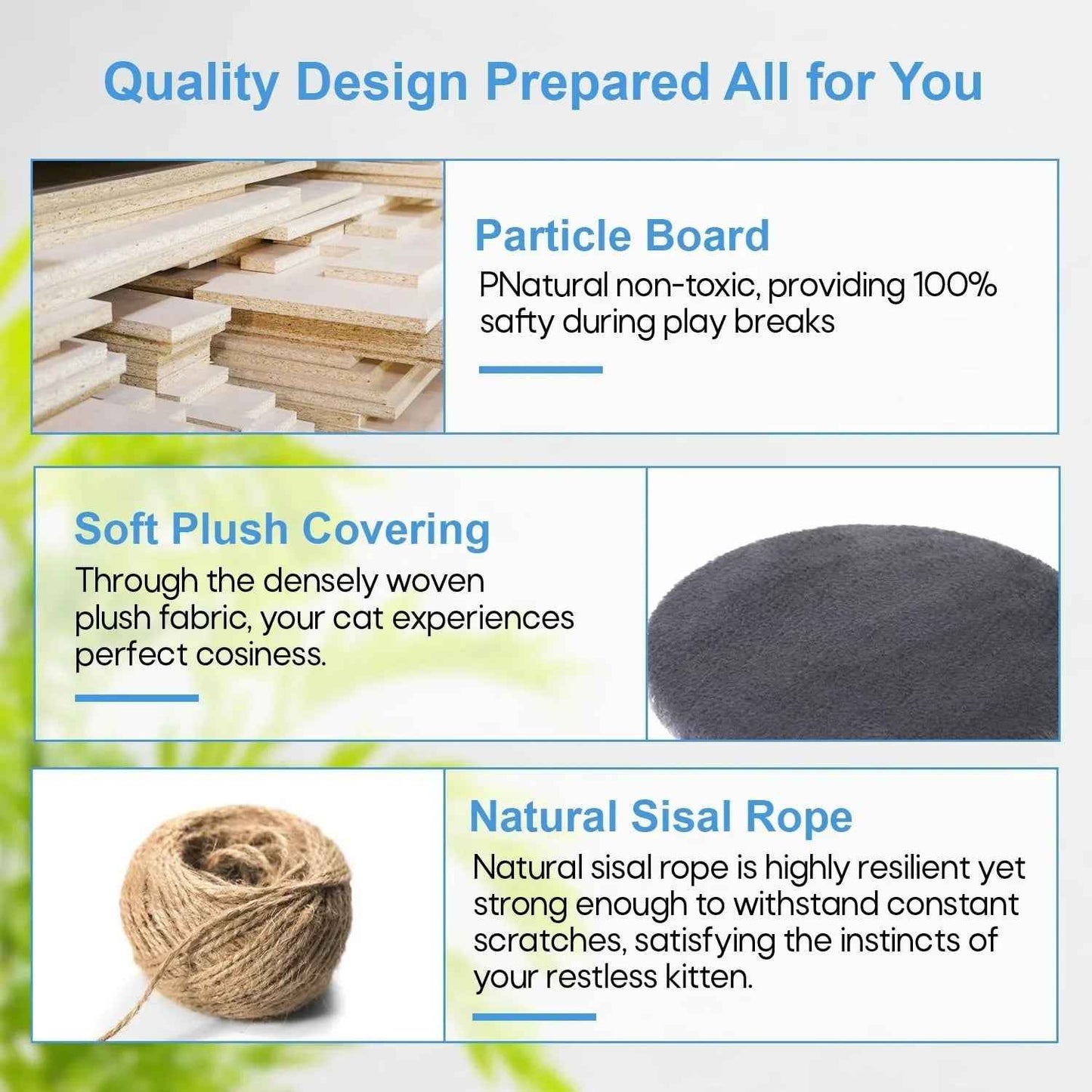 FDW Cat Tree 54in Cat Tower Multi-Level Durable Cat Scratching Post & Cozy Fun Cat Jumping Platform Space Saving Cat Condo Pet Play House for Indoor Cats,Dark Gray