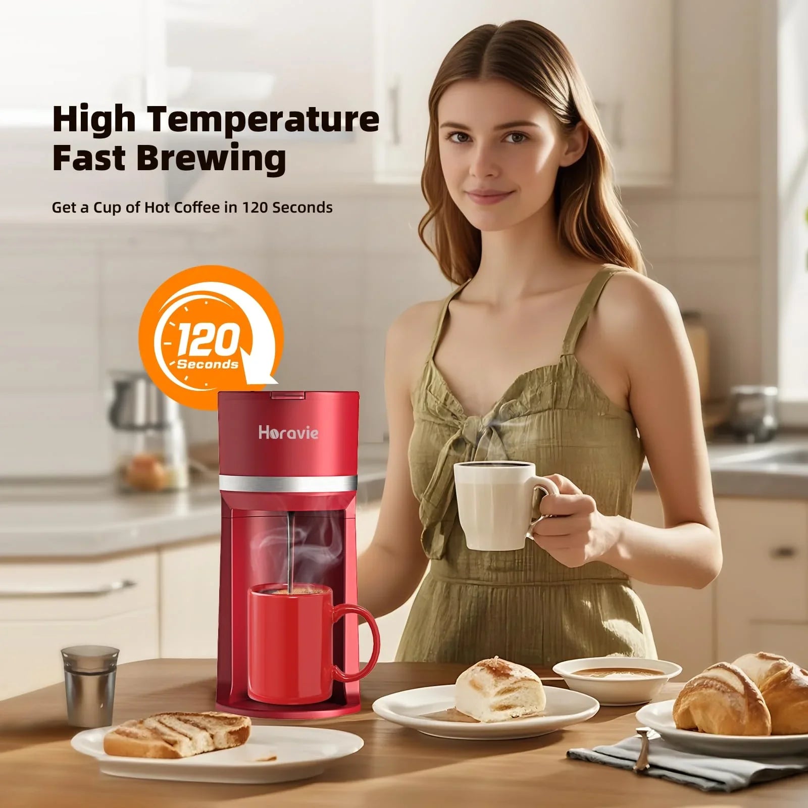 Mini Single Serve Coffee Maker for K Cup and Ground Coffee, Fast Brew One Cup Coffee Machine with Descaling Reminder and Water Window, 6 to 12 oz. Brew Sizes, Black - Jlhbookstore.store