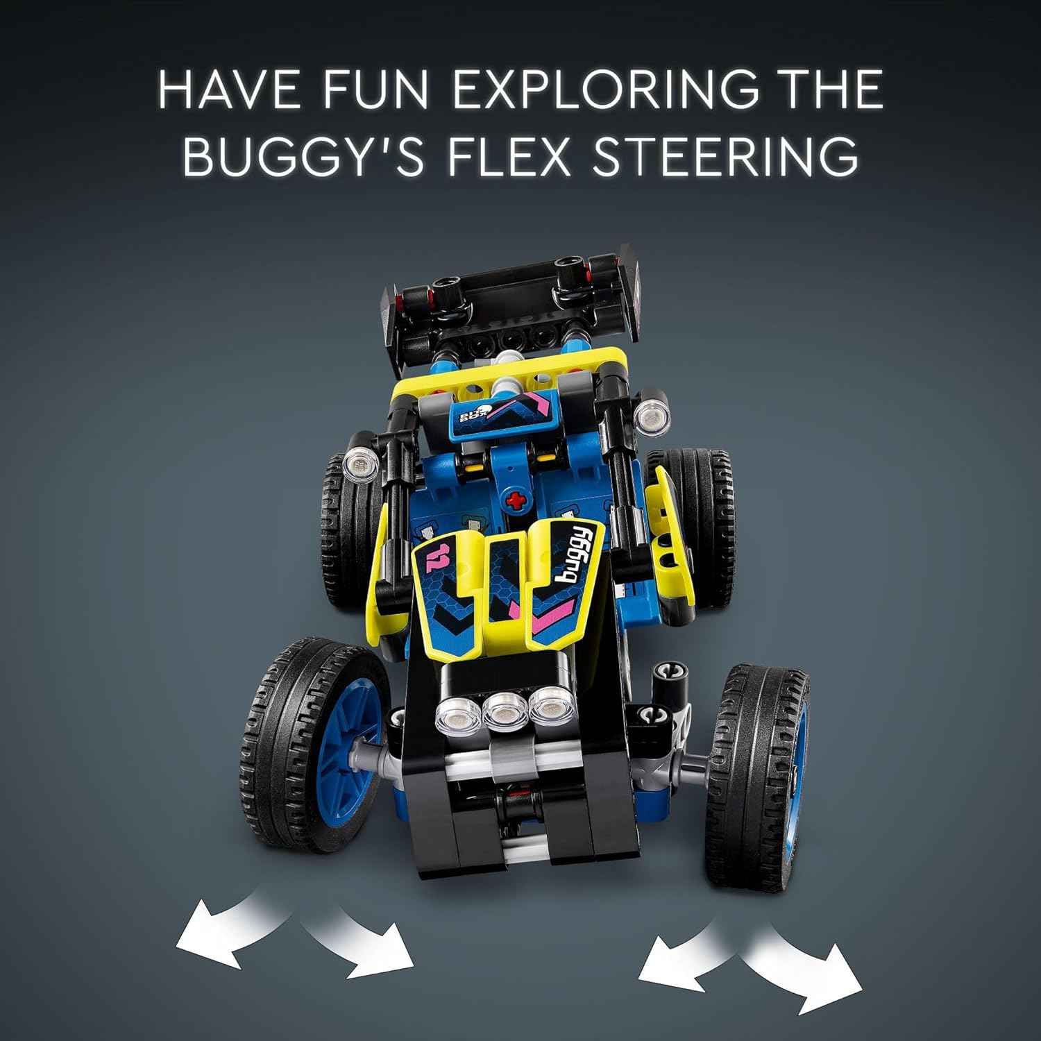 LEGO Technic Off-Road Race Buggy Buildable Car Toy, Cool Toy for 8 Year Old Boys, Girls and Kids who Love Rally Contests, Race Car Featuring Moving 4-Cylinder Engine and Working Suspension, 42164
