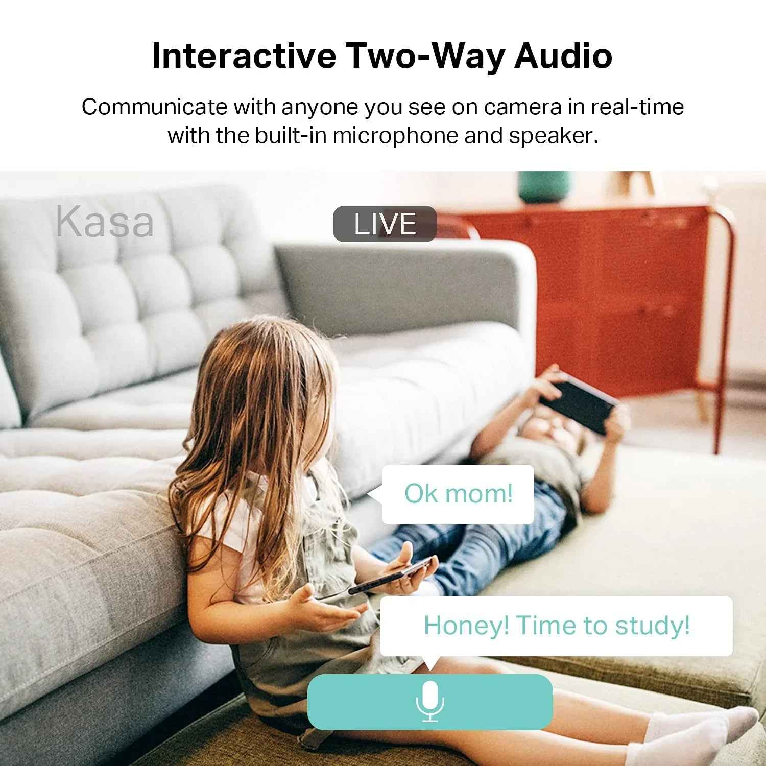 Kasa Indoor Pan/Tilt Smart Security Camera, 1080p HD Dog-Camera,2.4GHz with Night Vision,Motion Detection for Baby and Pet Monitor, Cloud & SD Card Storage, Works with Alexa& Google Home (EC70), White