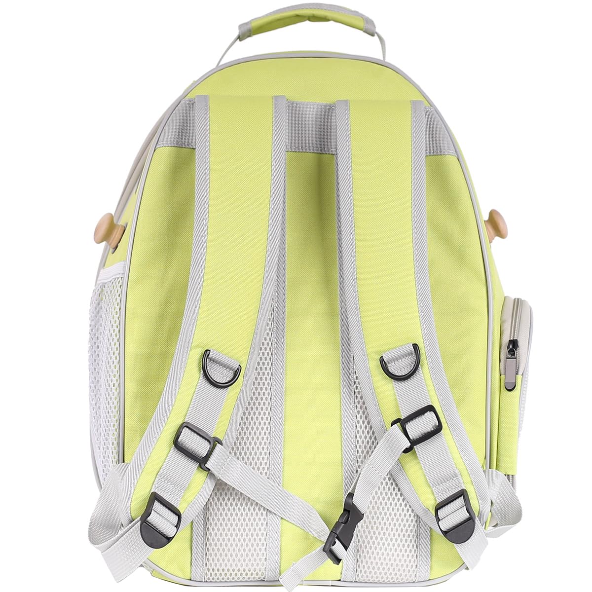 Bird Traval Carrier Cage, Clear Space Capsule Astronaut Backpack to Carry Parakeet Cockatiel Parrot with Metal Tray Wood Perch, Vet Transport School Bag